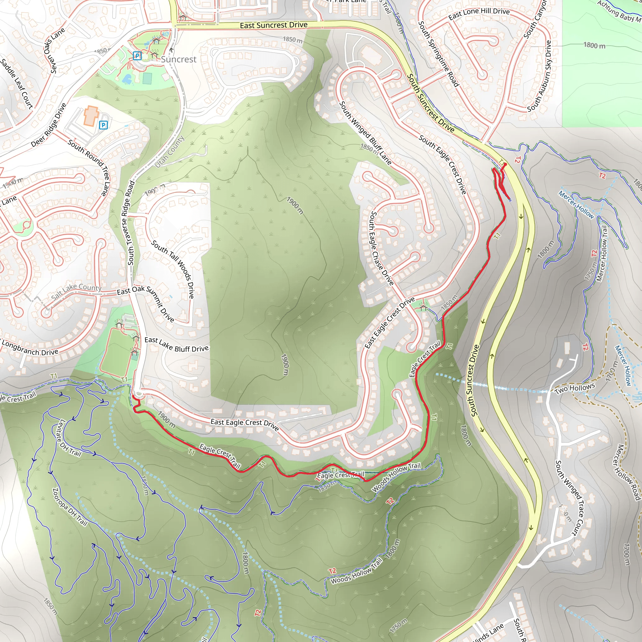 Eagle Crest Park Walk mobile static map
