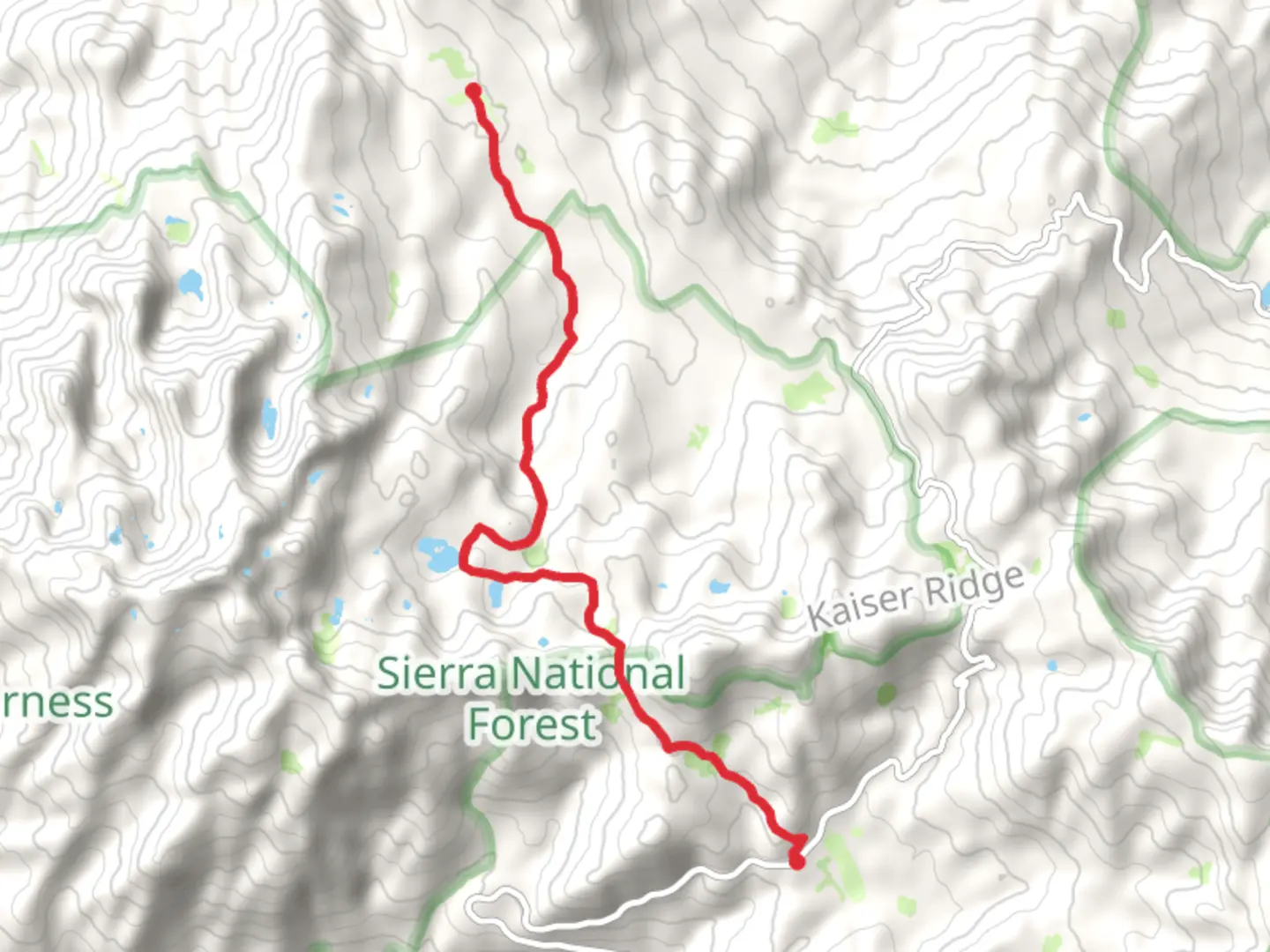 An image depicting the trail Theodore Solomons, Potter Pass and Kaiser Creek Trail and its surrounding area.