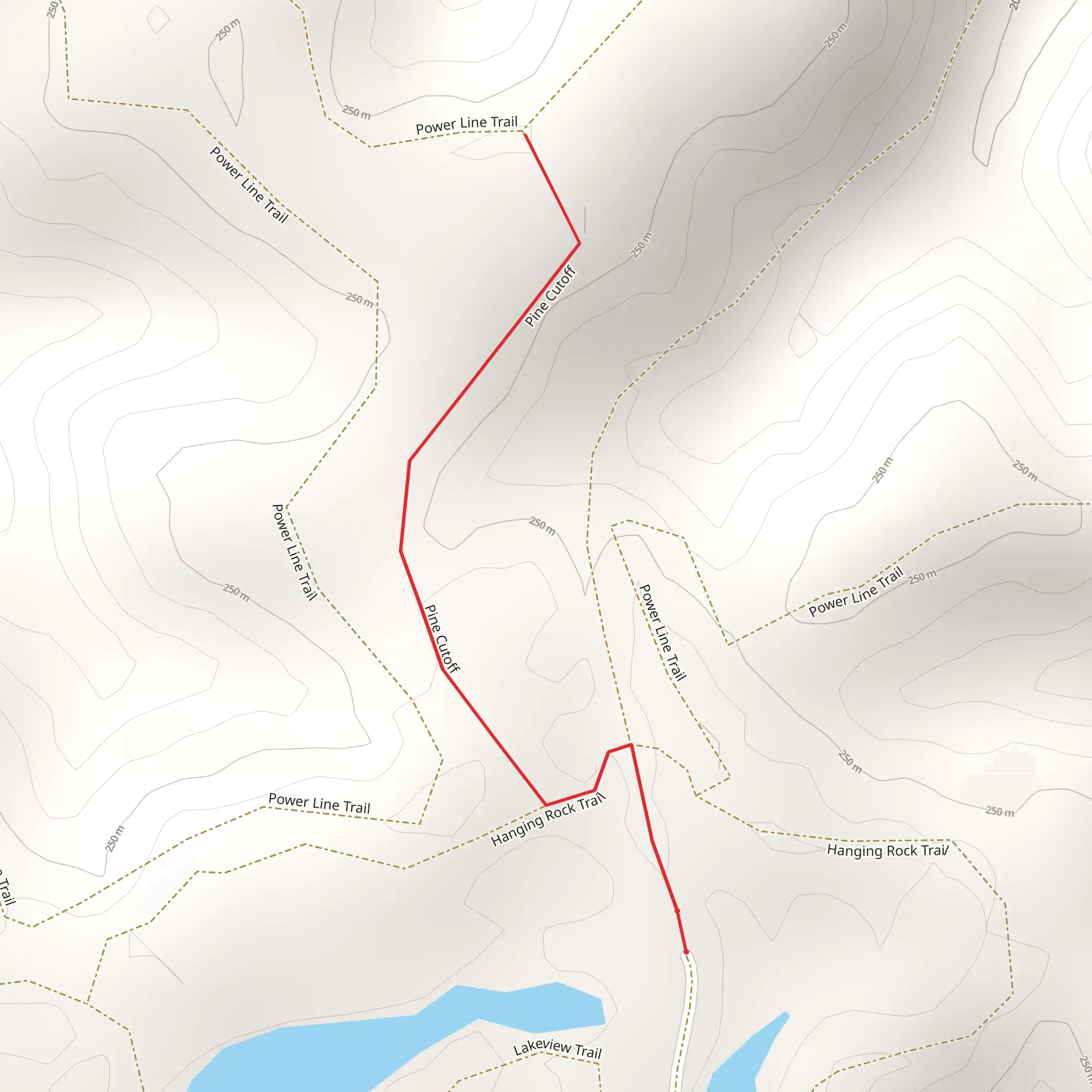 Pine Cutoff Trail mobile static map