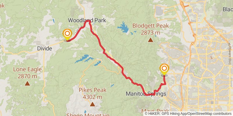 American Discovery Trail - South stage 79 Map