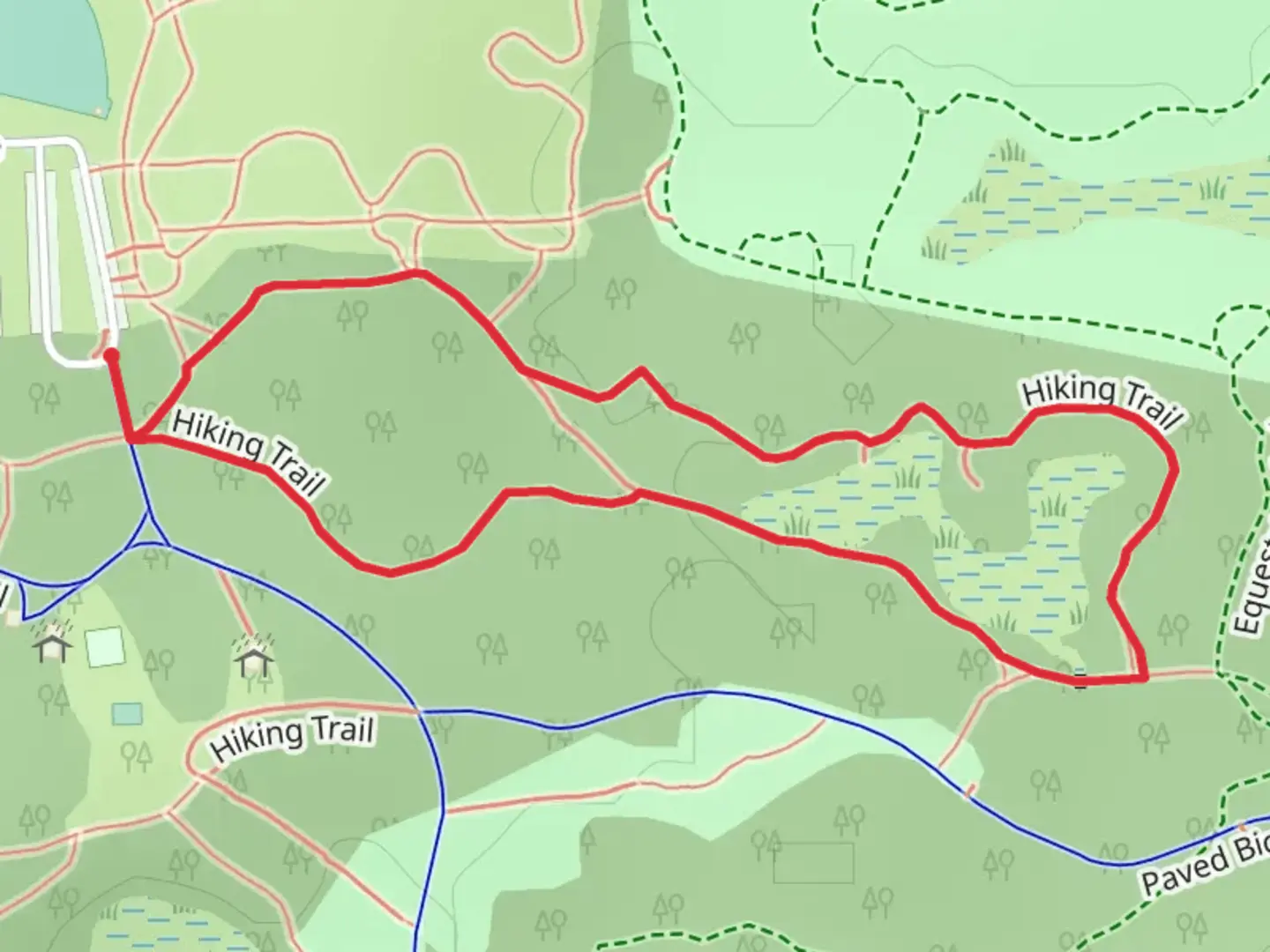 An image depicting the trail Linking Loop Hiking Trail and its surrounding area.