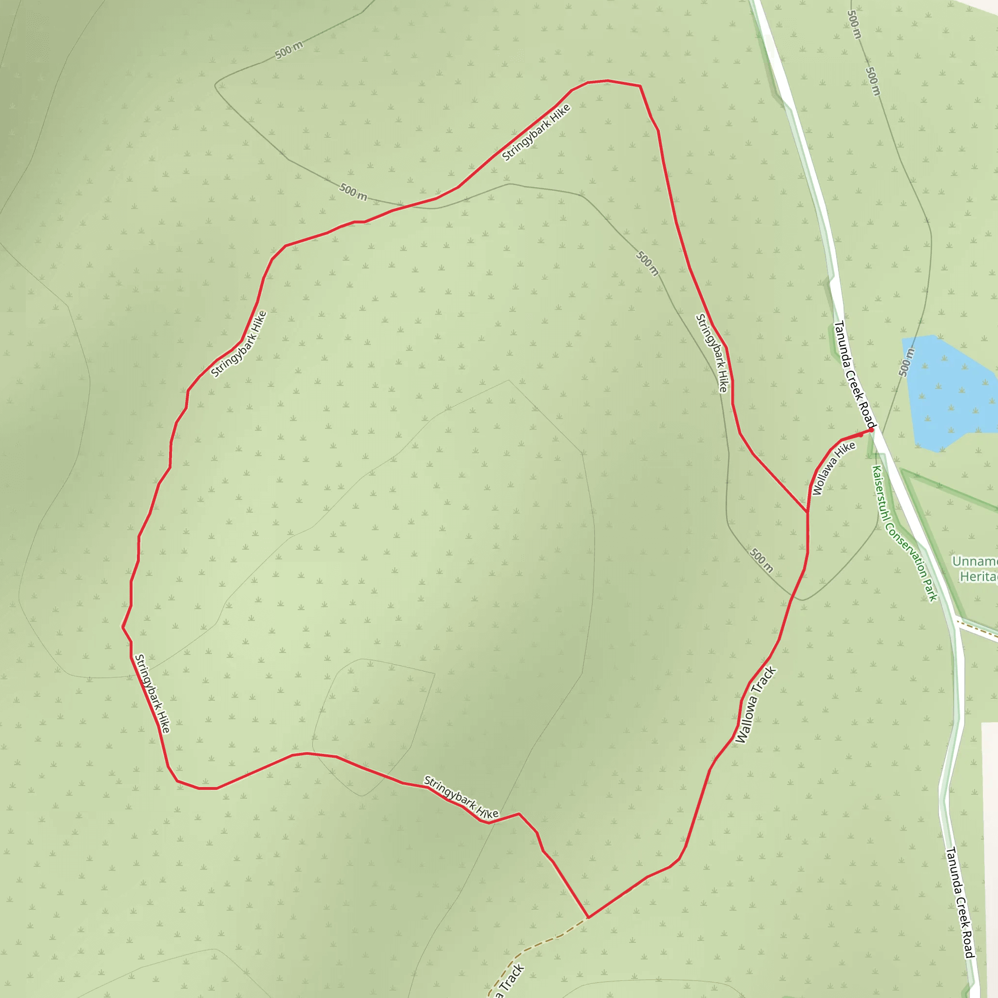 Stringybark Trail mobile static map