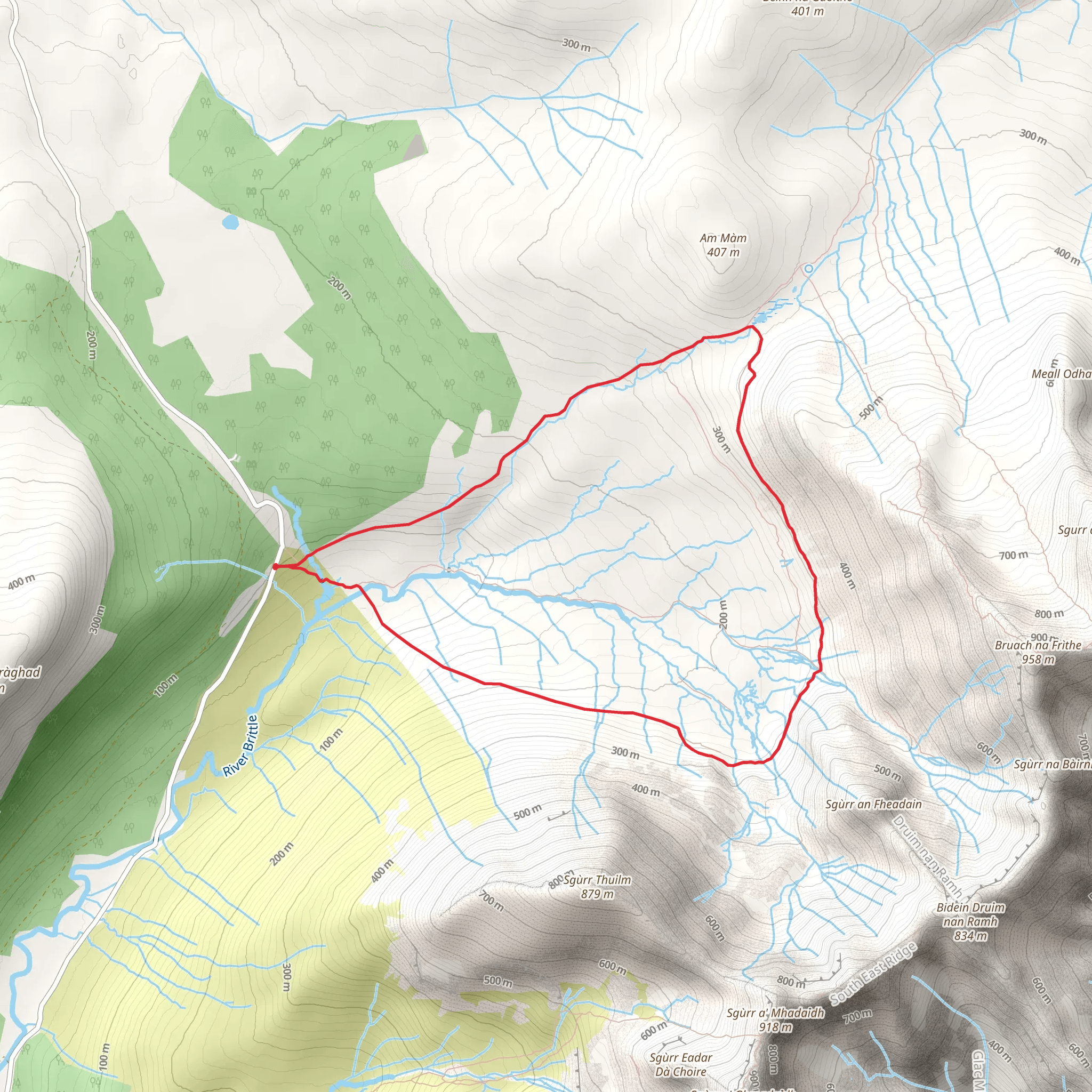Coire na Creiche from Fairy Pools mobile static map