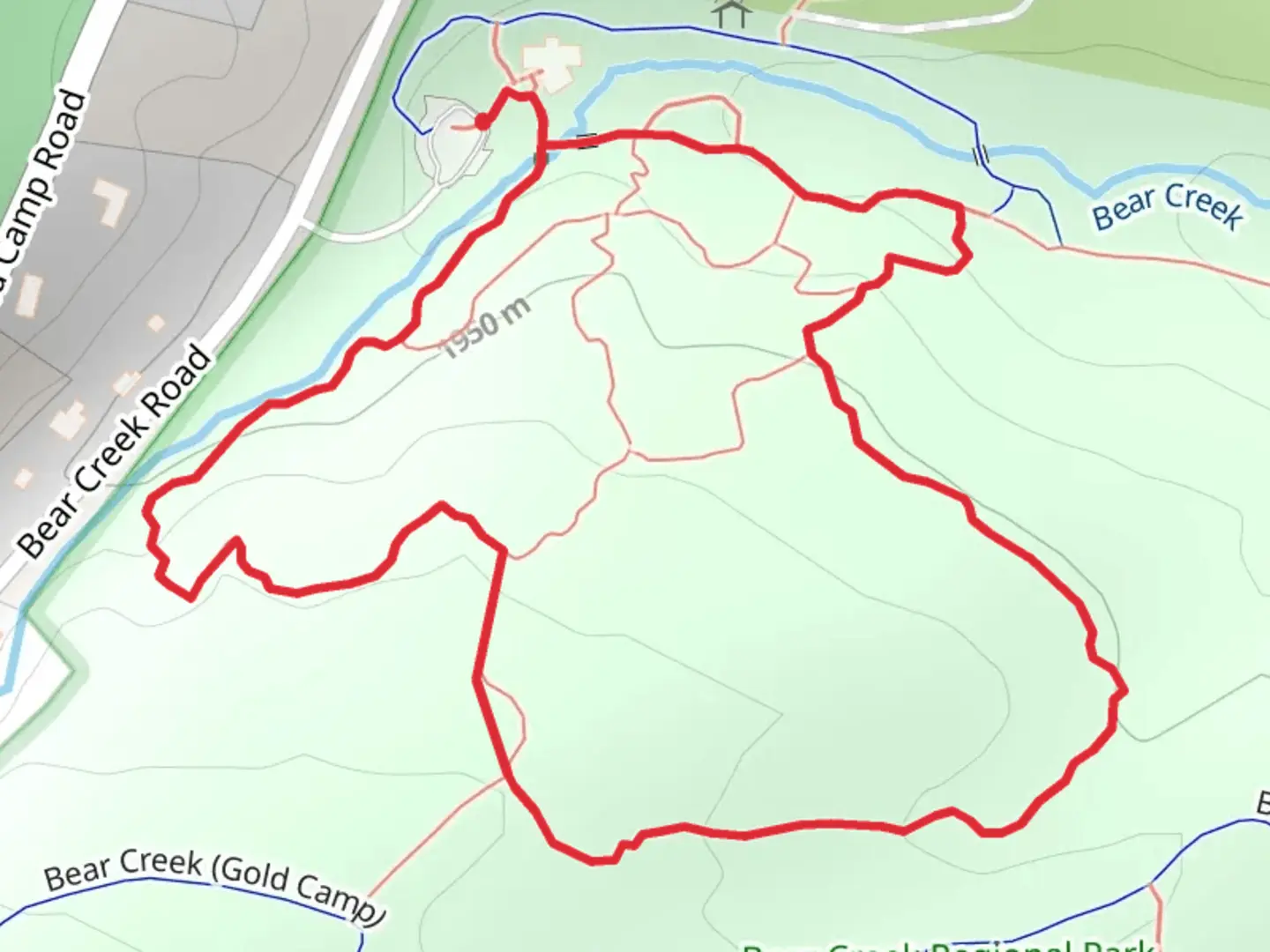 An image depicting the trail Coyote Gulch Loop and its surrounding area.