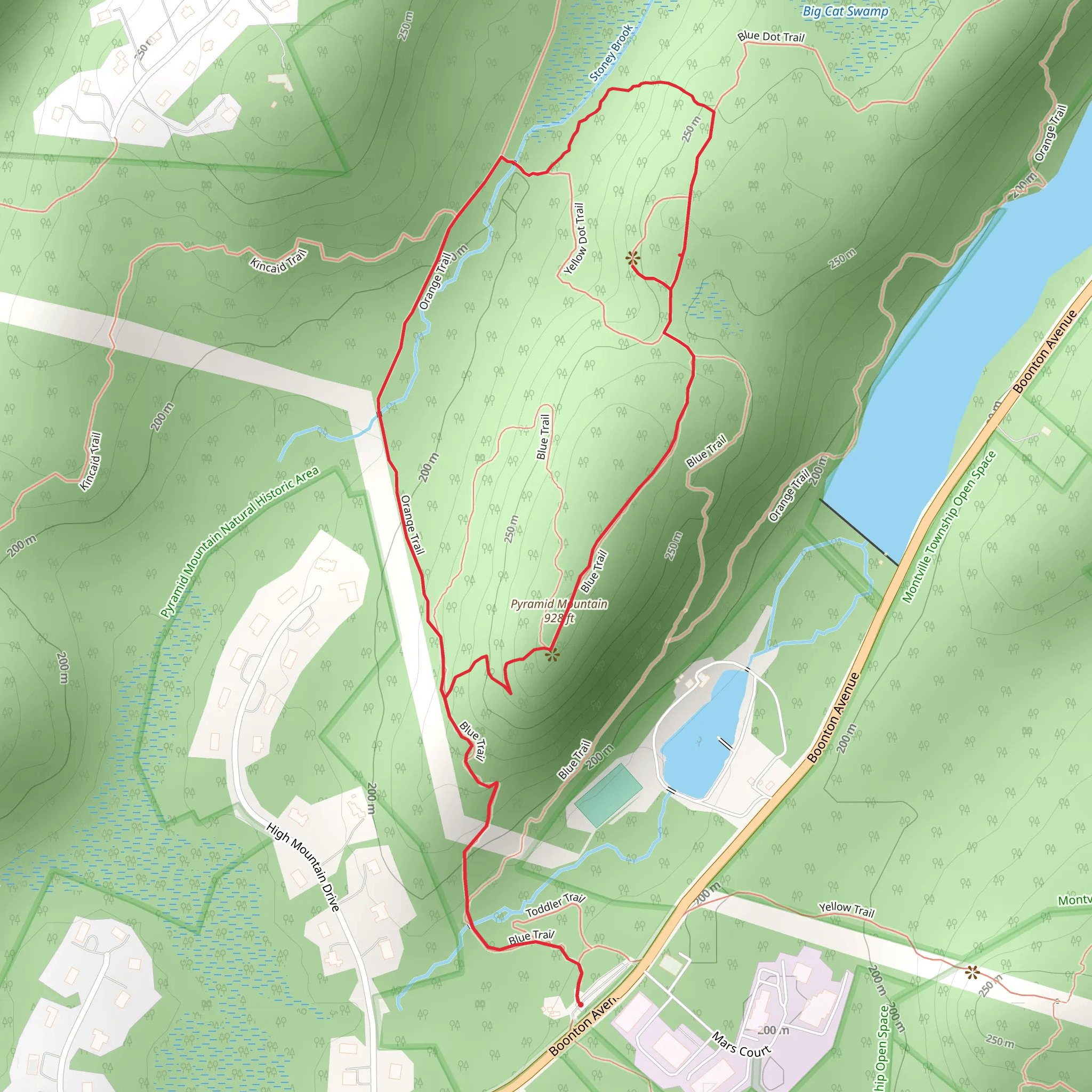 Pyramid Mountain and Blue Loop Trail mobile static map
