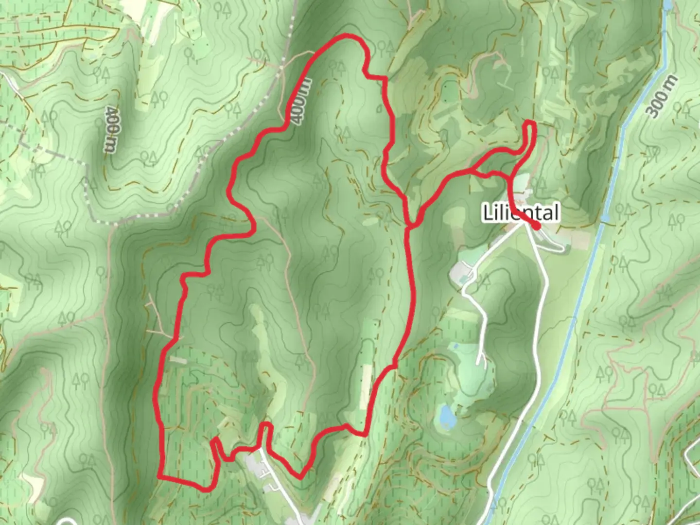 An image depicting the trail Himmelburg Stalleck Gasse and Fasanen Weg and its surrounding area.