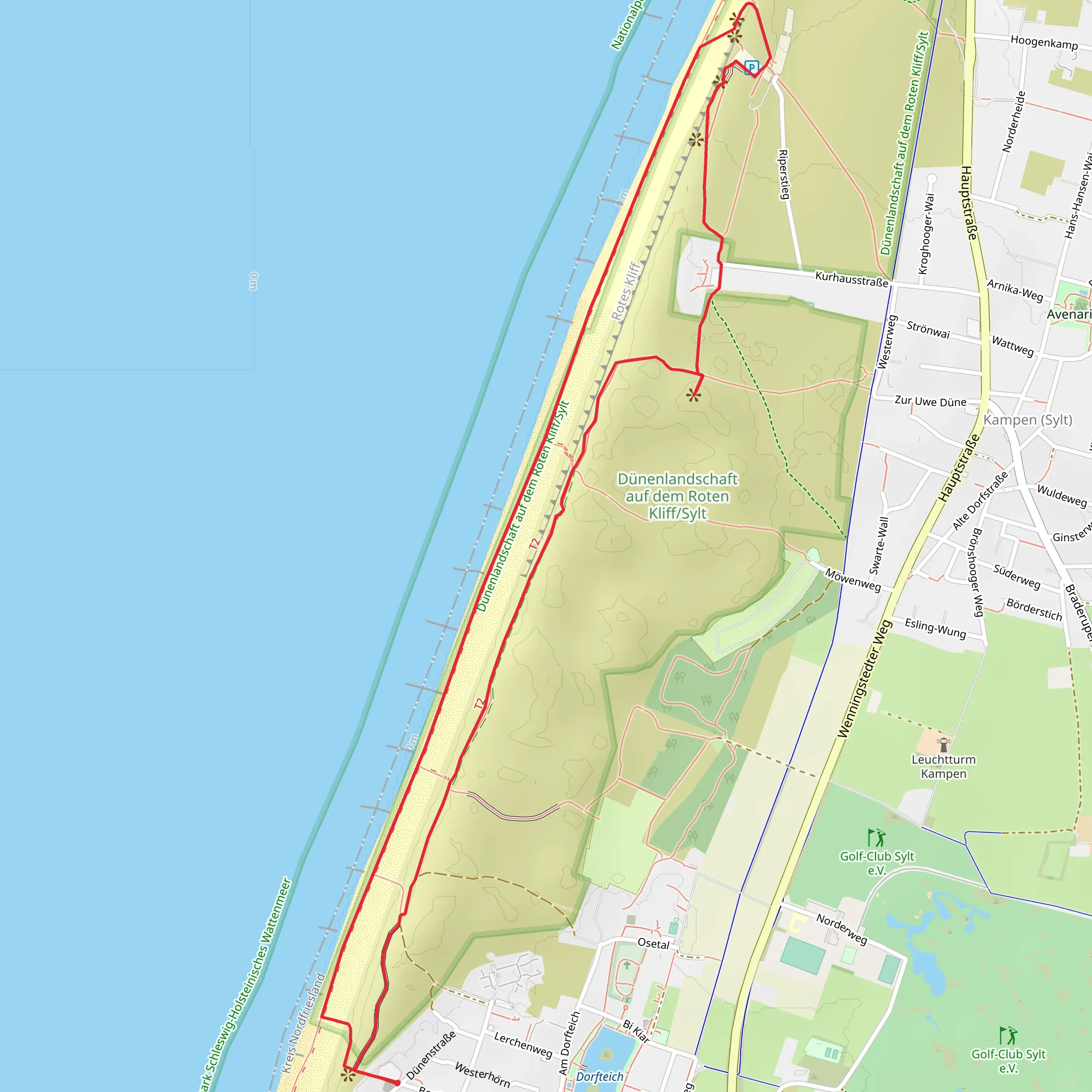 Uwe Duene and Sonnenterrasse Kampen Loop mobile static map