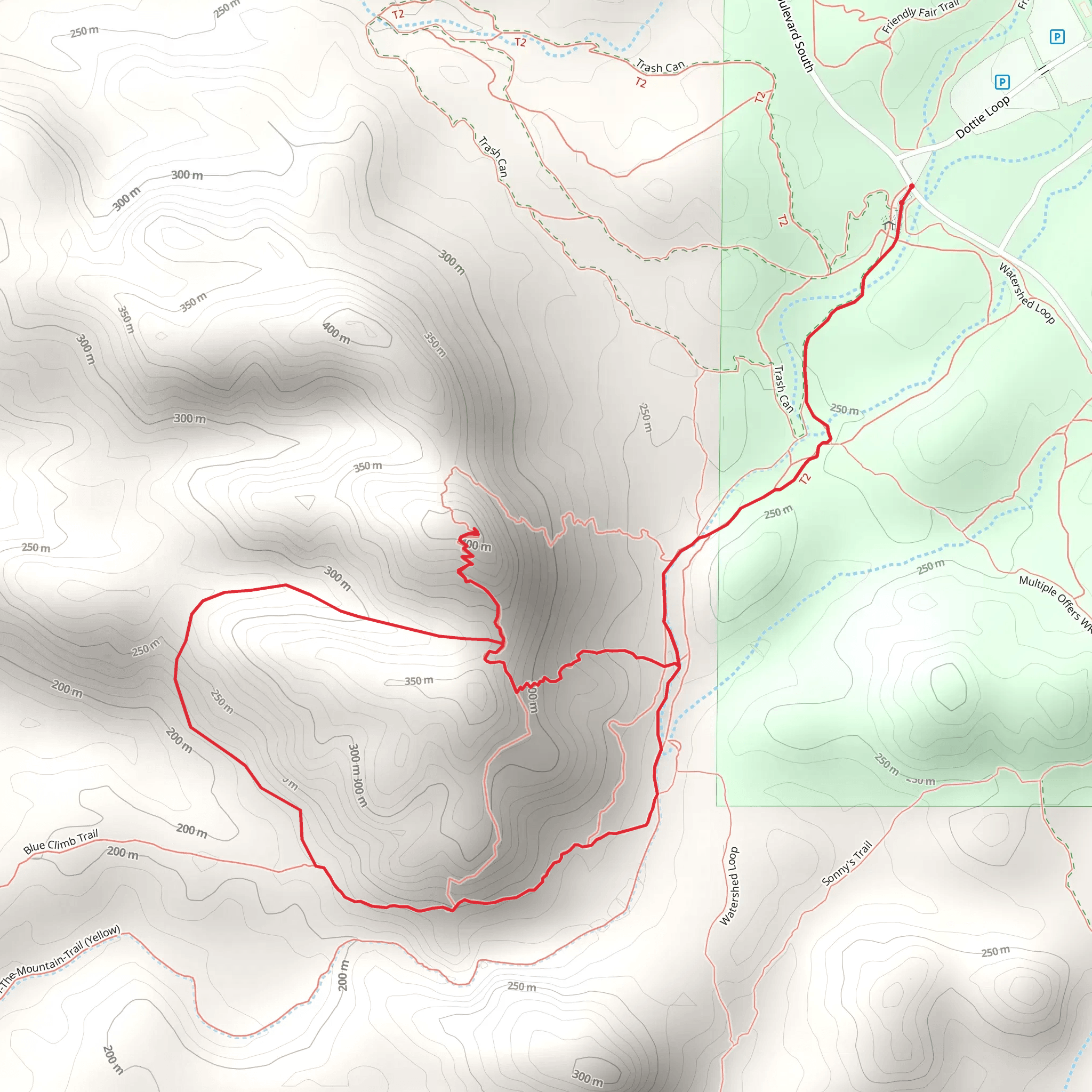 Trash Can and Watershed Loop mobile static map