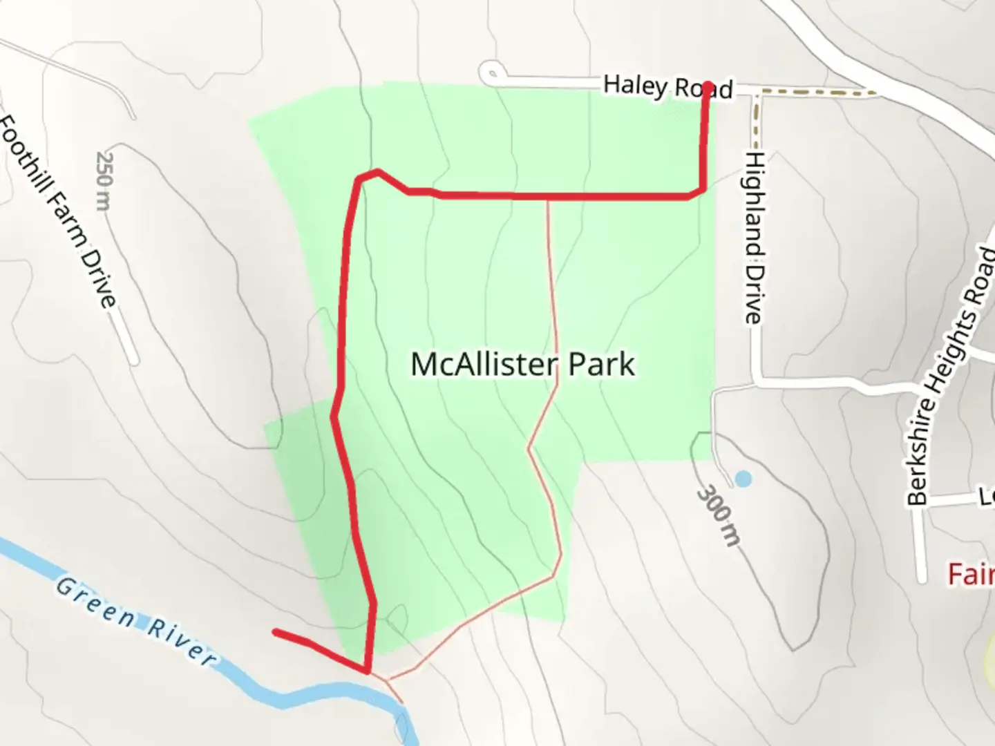 An image depicting the trail Mccallister Park Trail and its surrounding area.