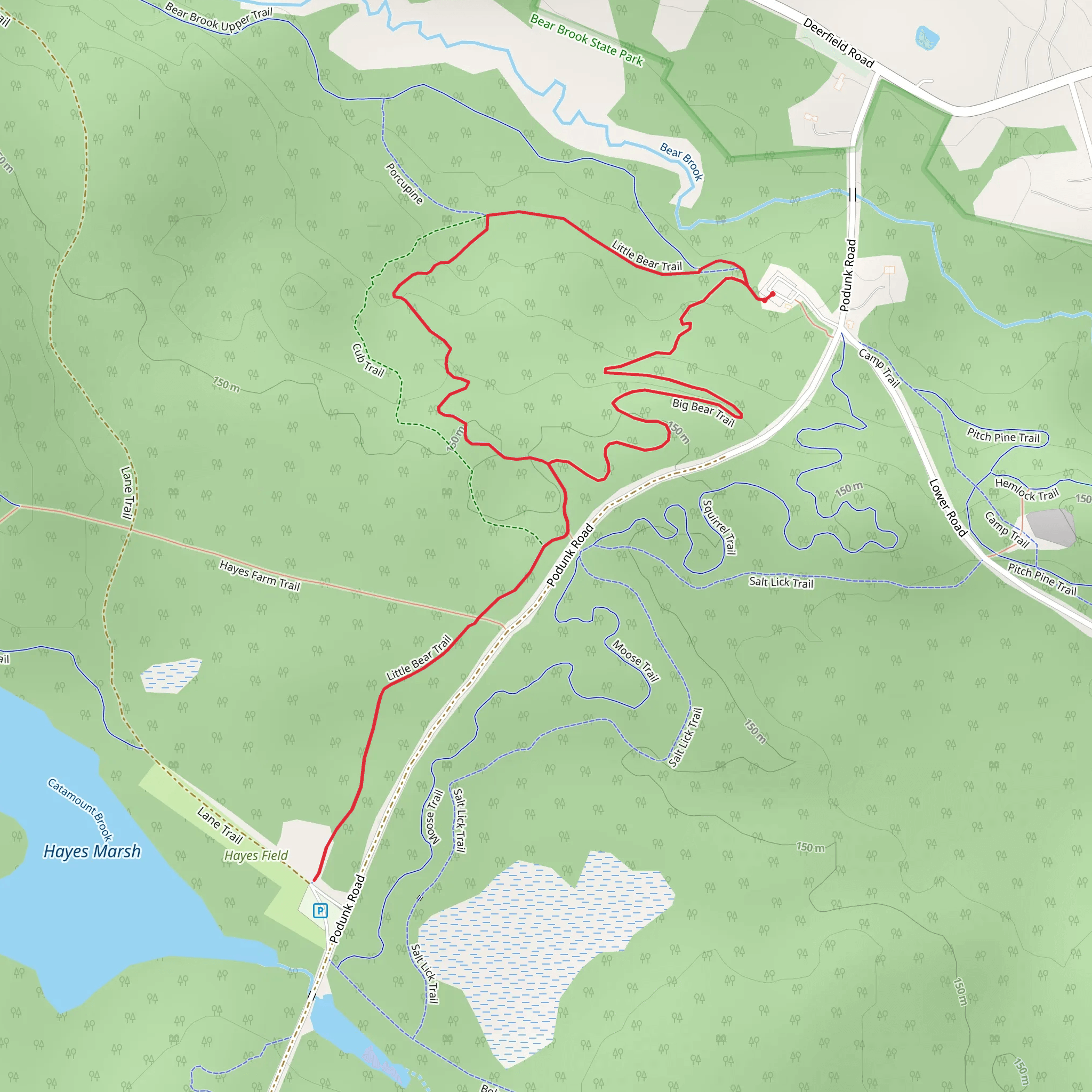 Little Bear and Big Bear Loop Trail mobile static map