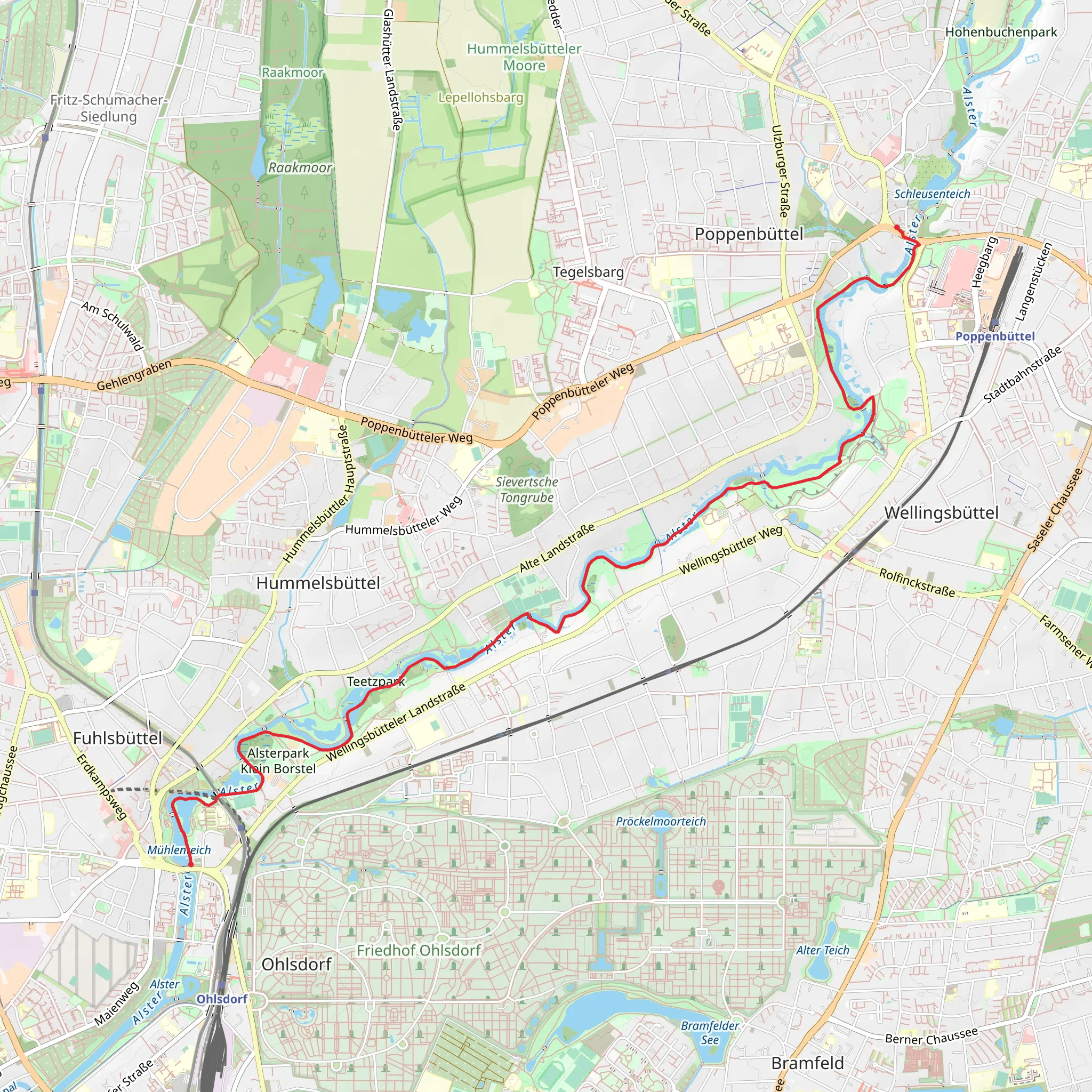 Alster Wanderweg mobile static map