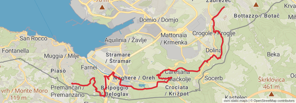 Alpe Adria Walk stage 42 Map