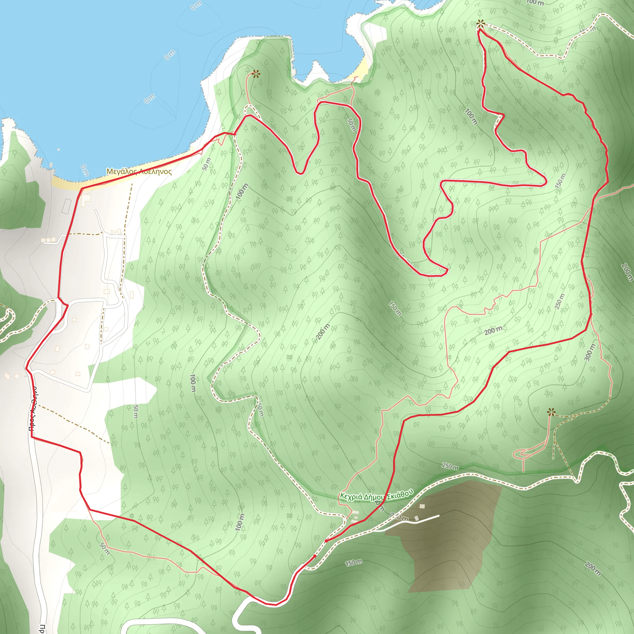 Eikonistria Mon and Megalos Aselinos Loop Trail mobile static map