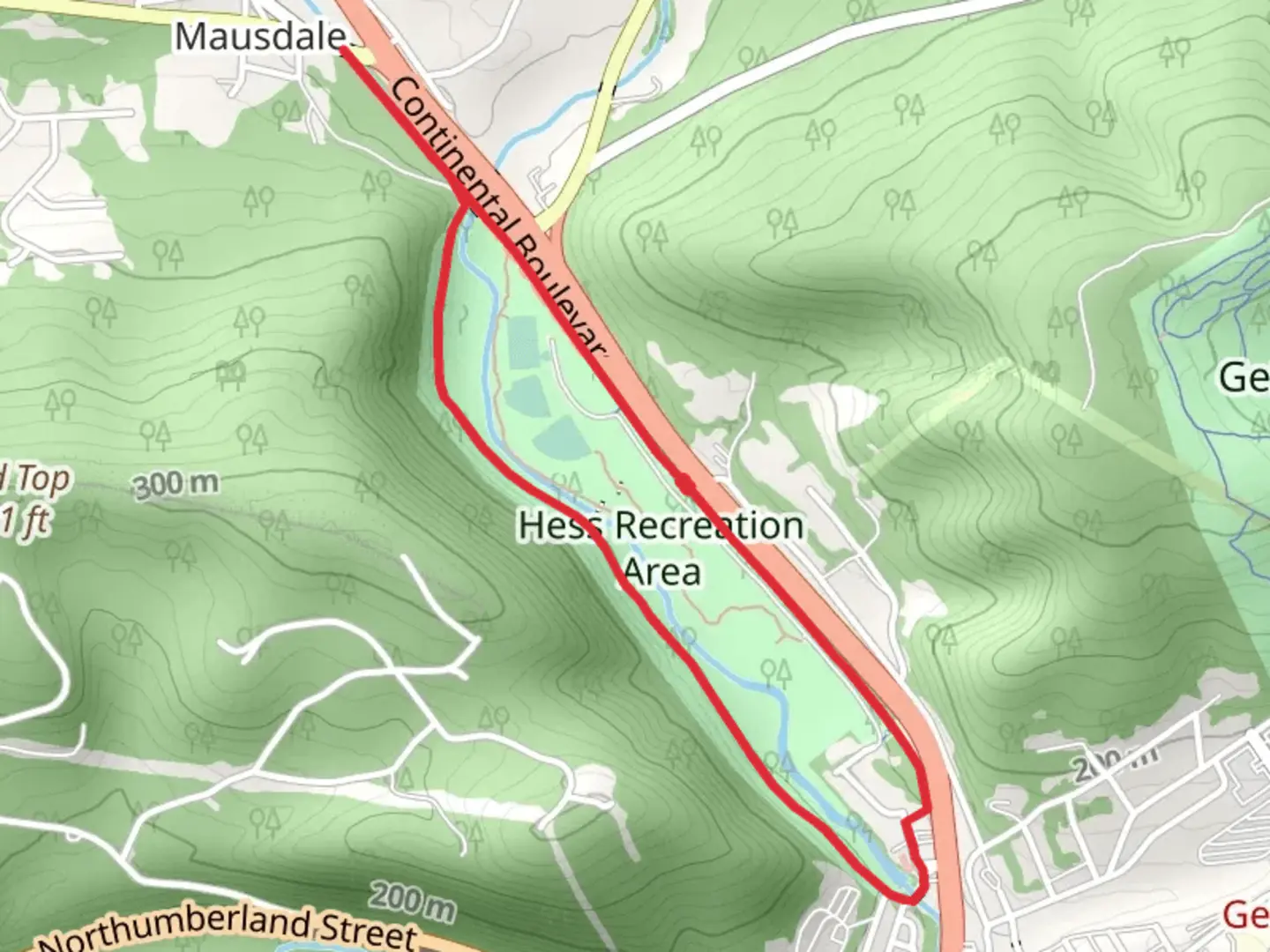 An image depicting the trail J Manley Robbins Trail and its surrounding area.