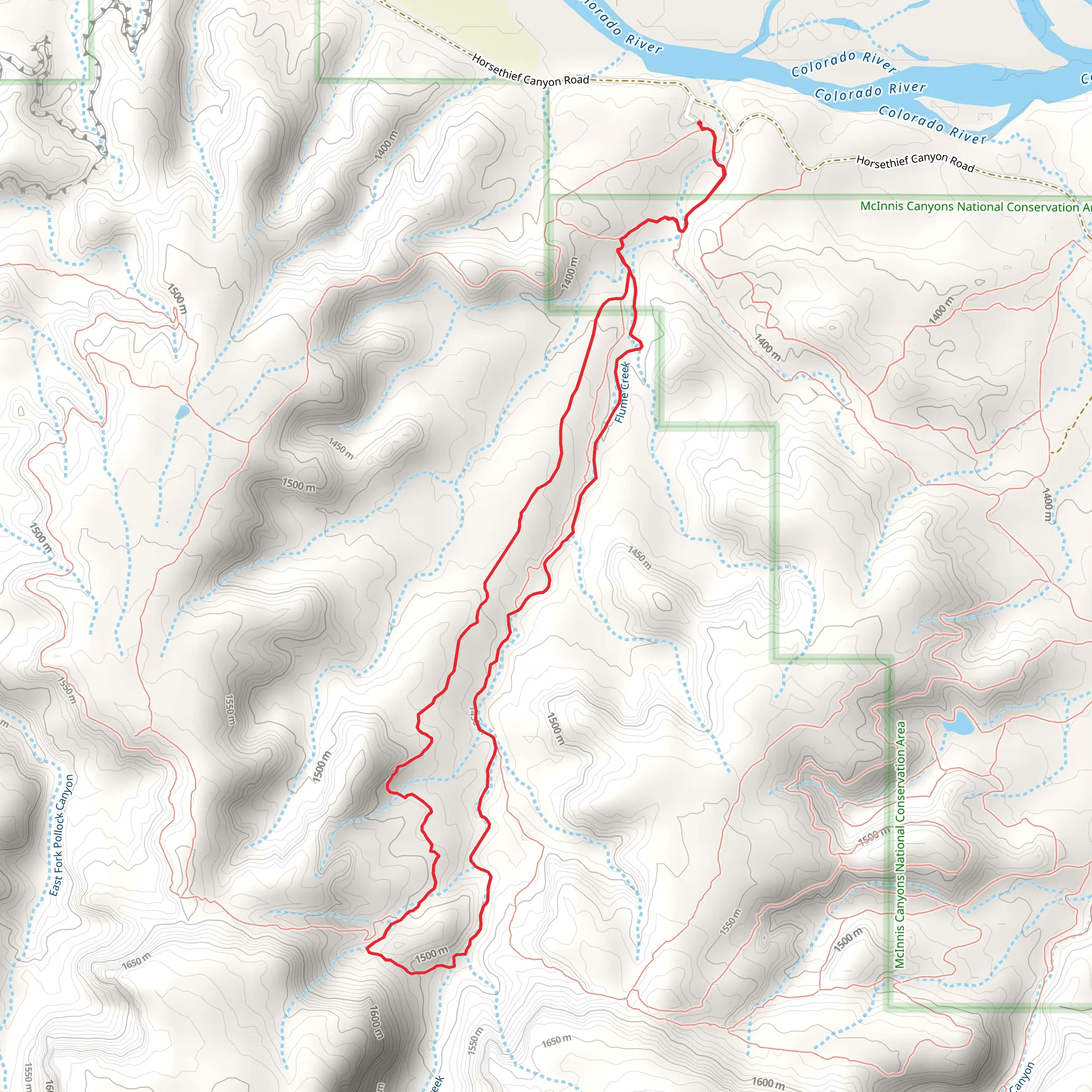 Flume 1 Loop mobile static map