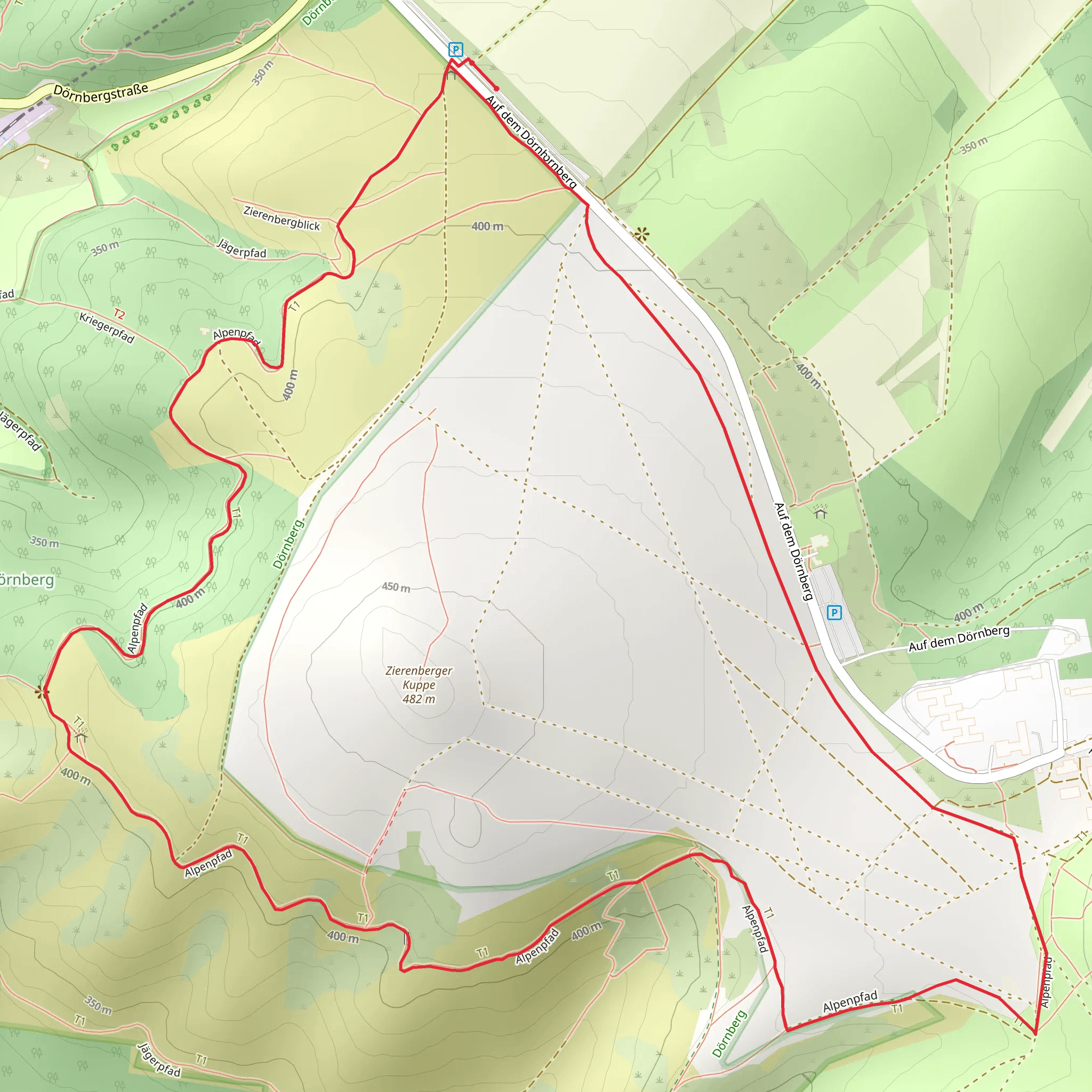 Naturparkzentrum Loop via Alpenpfad mobile static map