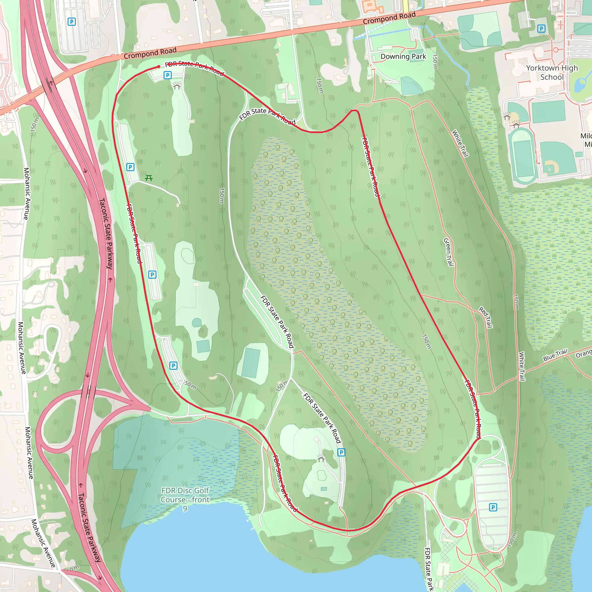 Franklin Delano Roosevelt Park Loop Trail mobile static map