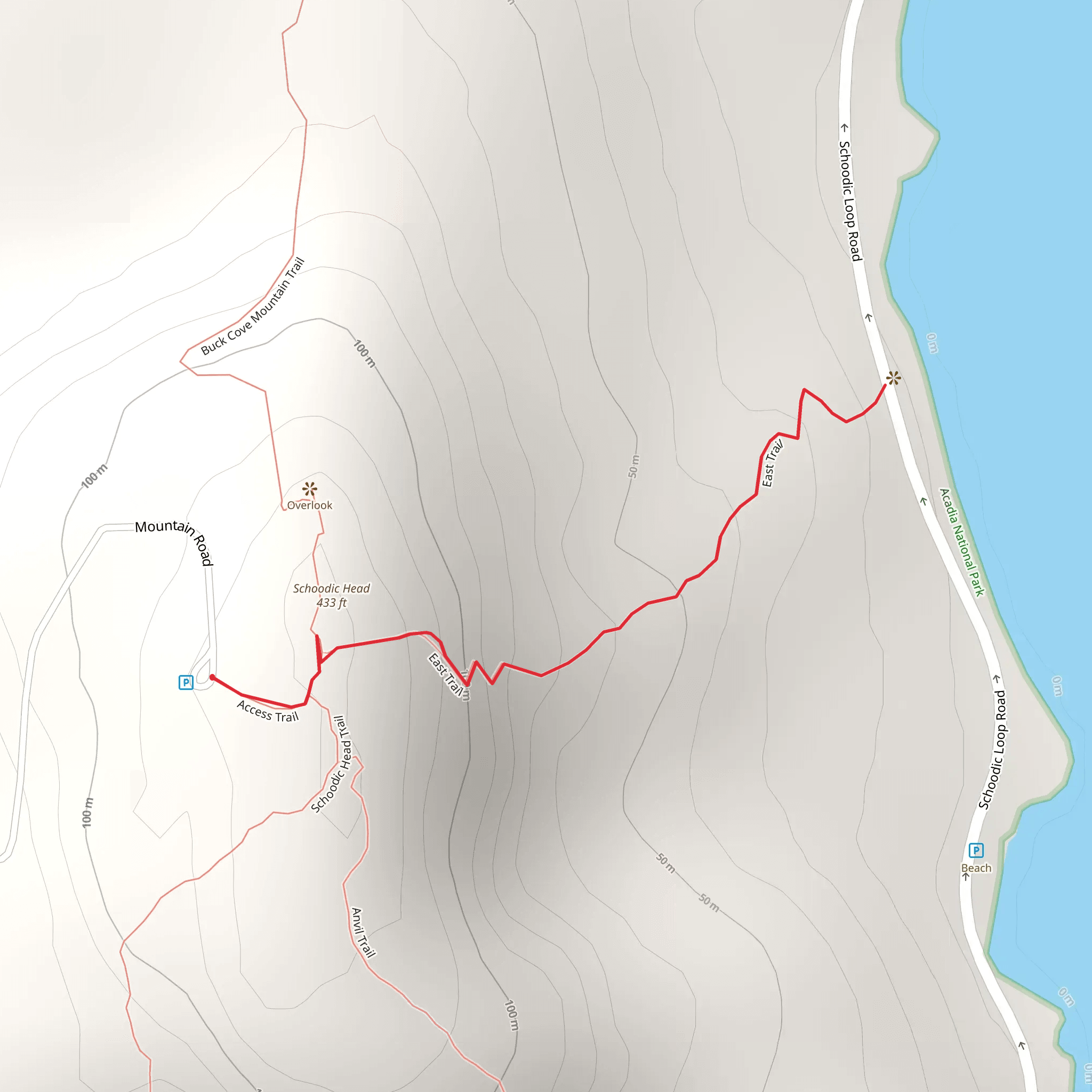 East Trail from Mountain Road mobile static map