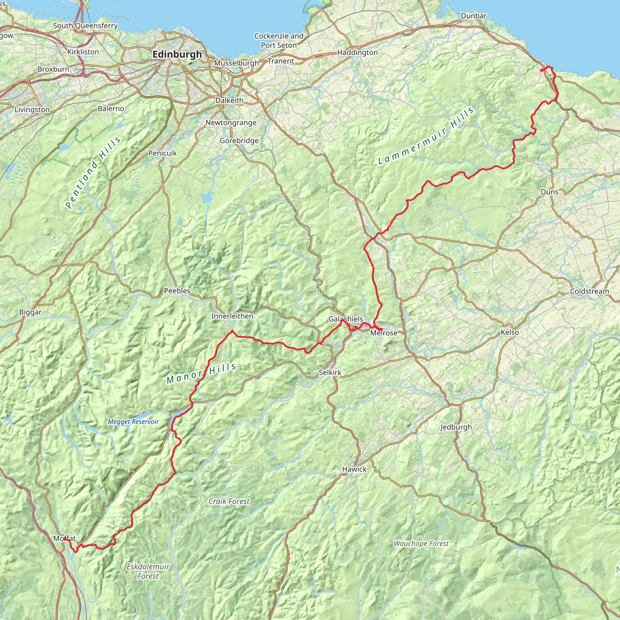 Sir Walter Scott Way mobile static map