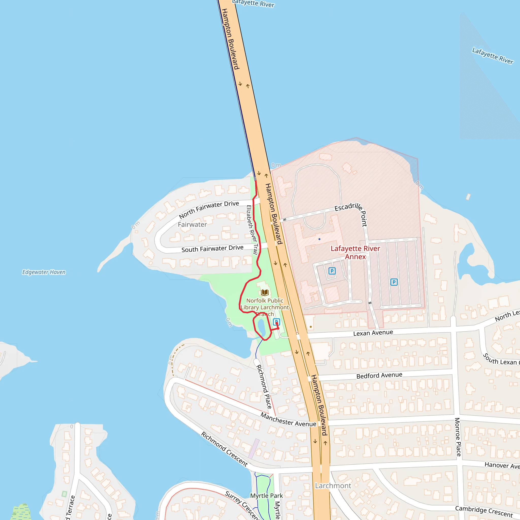 Hampton Boulevard mobile static map