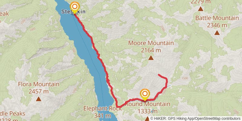 Dans Camp via Lakeshore Trail stage 3 Map