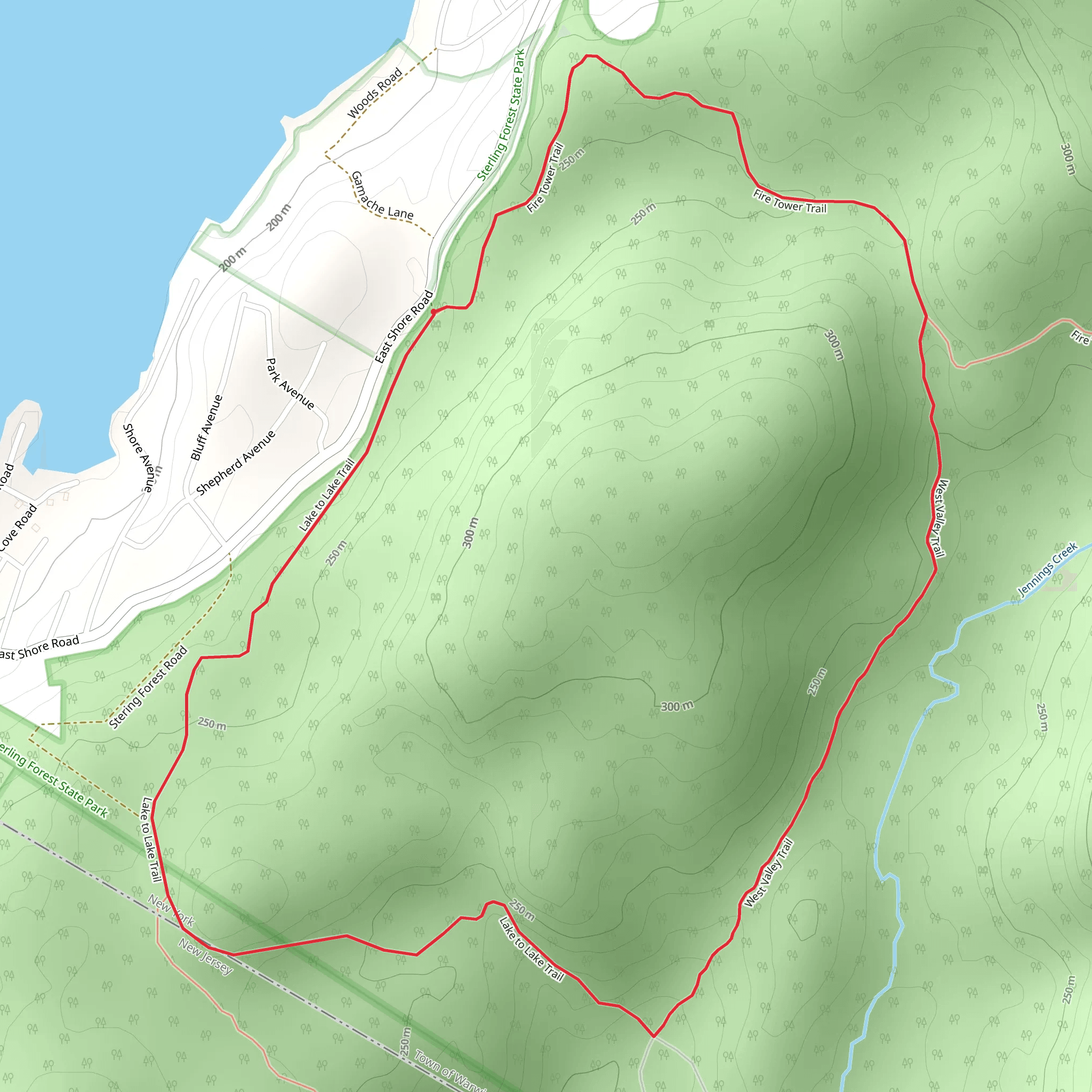 Stering Forest Loop mobile static map