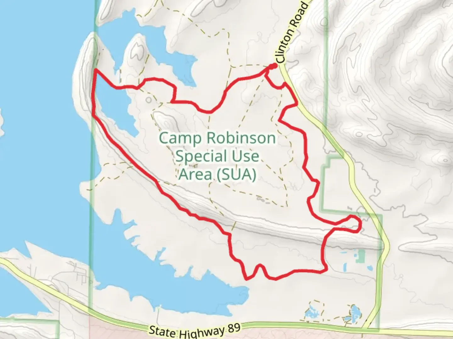 An image depicting the trail Morning Course Trail and Lake Conway Nursery Pond Loop and its surrounding area.
