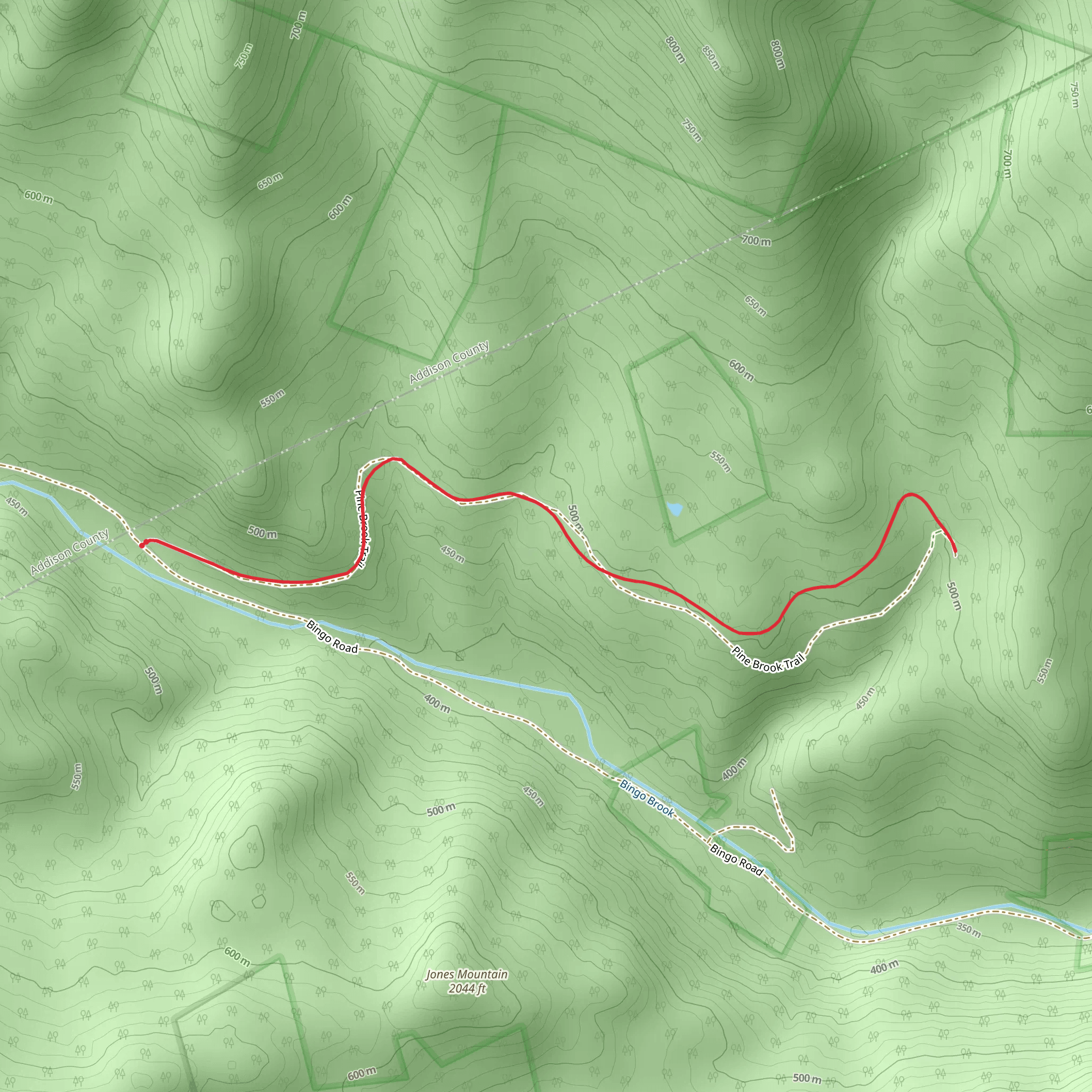 Pine Brook Trail mobile static map