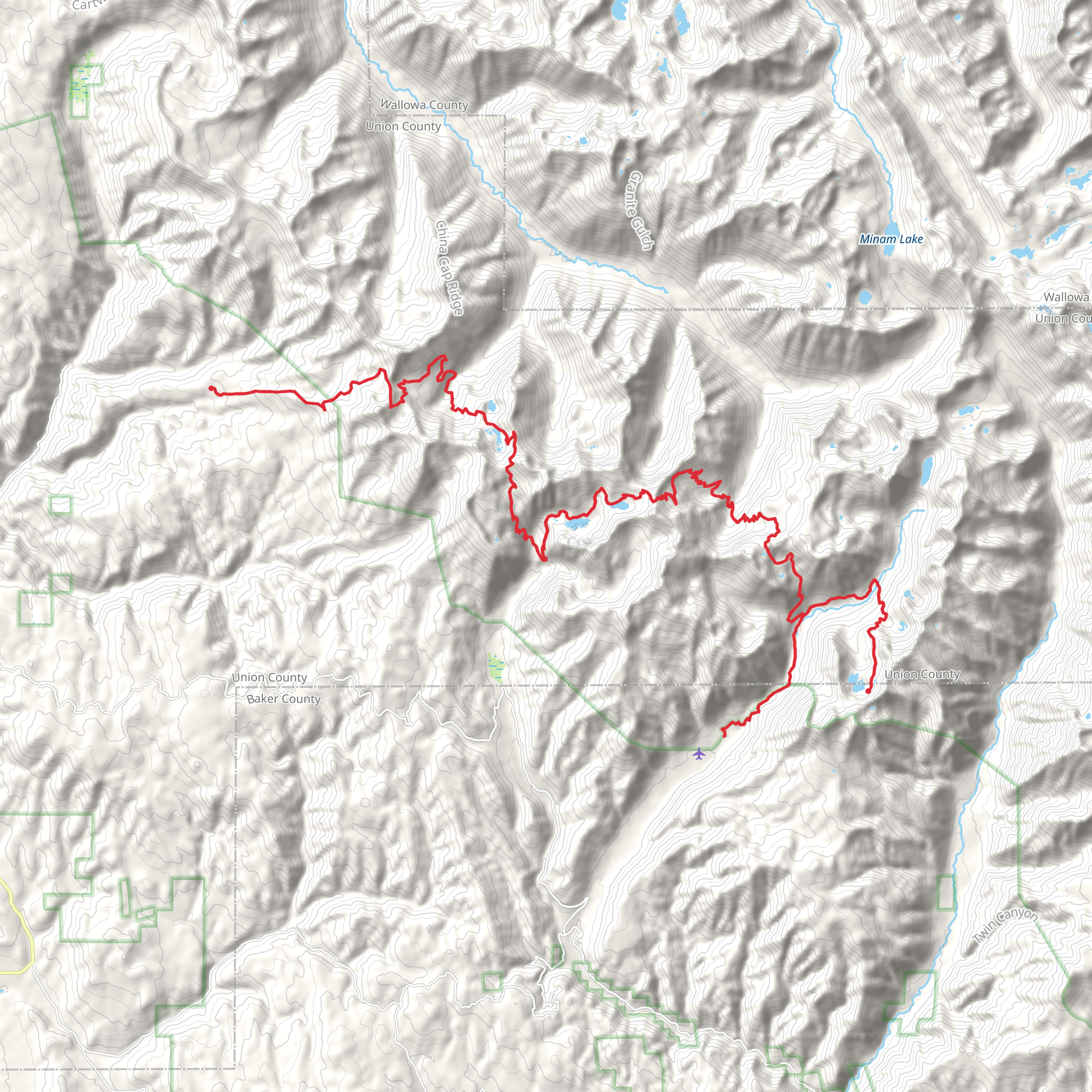 South Wallowas Traverse mobile static map