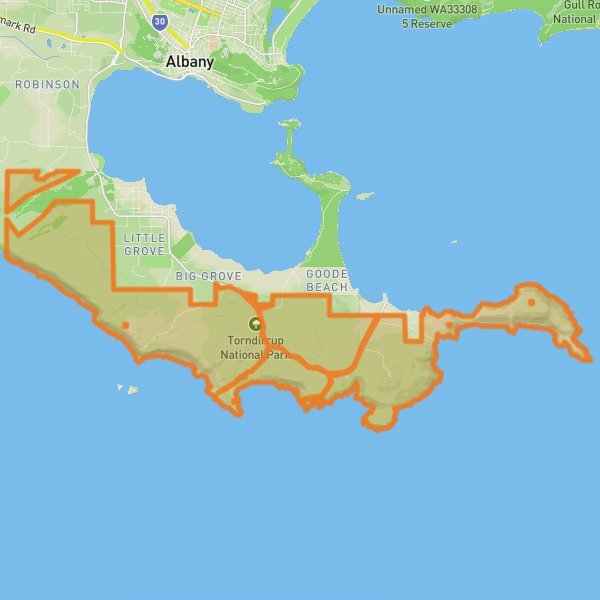Torndirrup National Park mobile static map