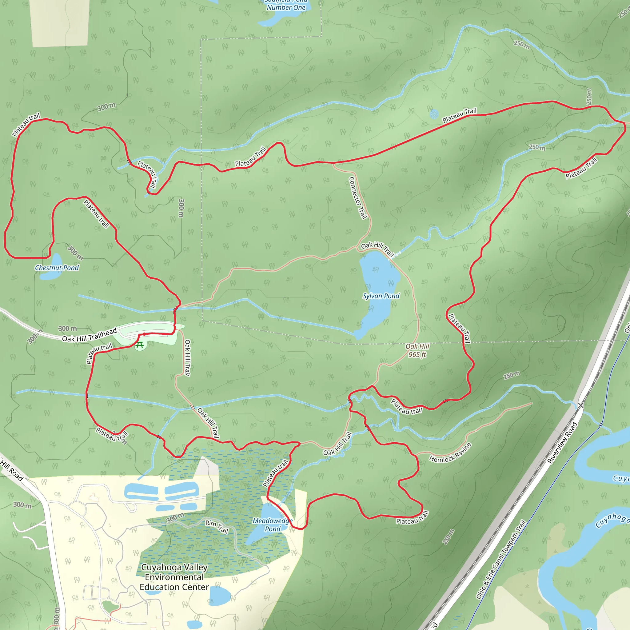 Sylvan Pond and Plateau Trail Loop mobile static map