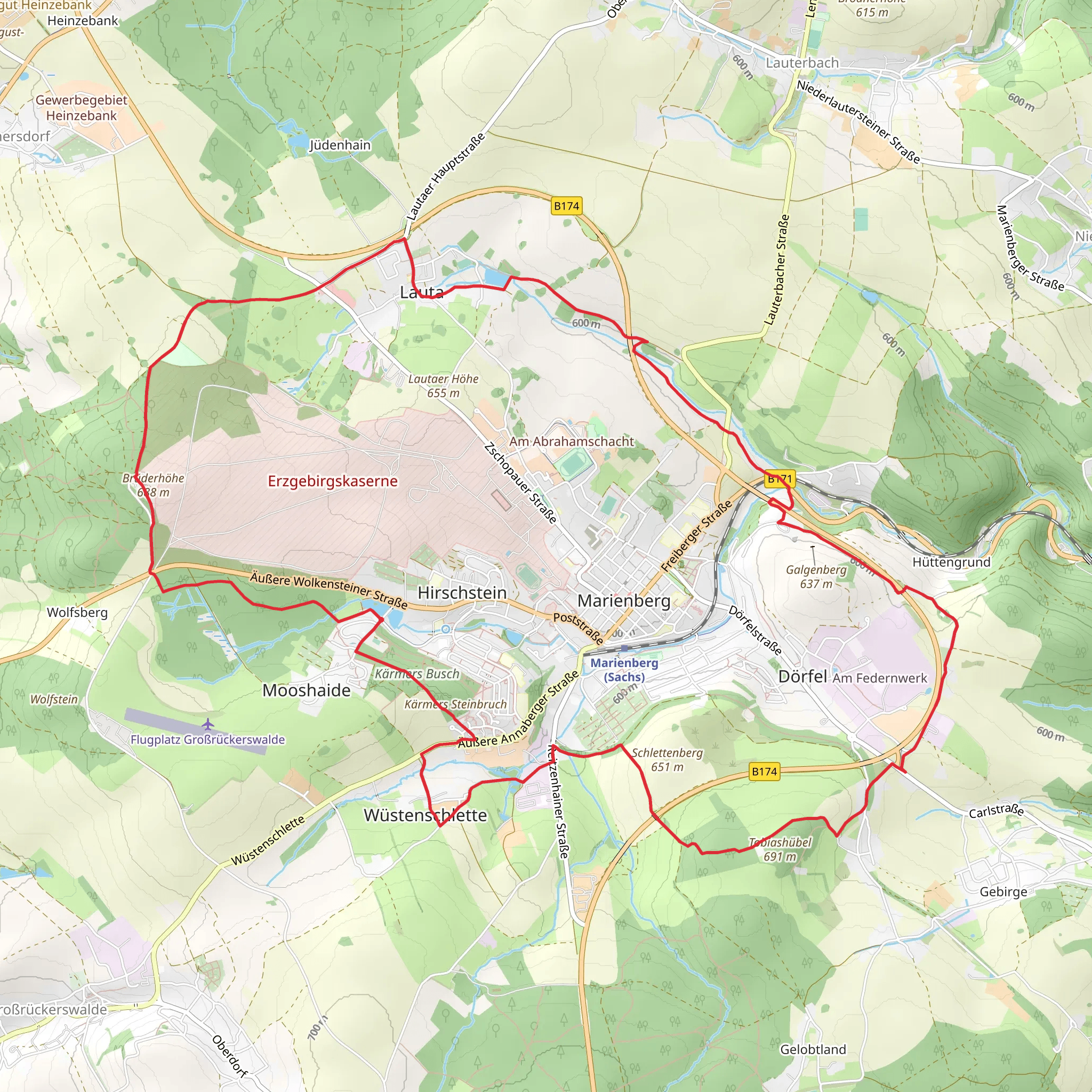 Marienberg Loop mobile static map