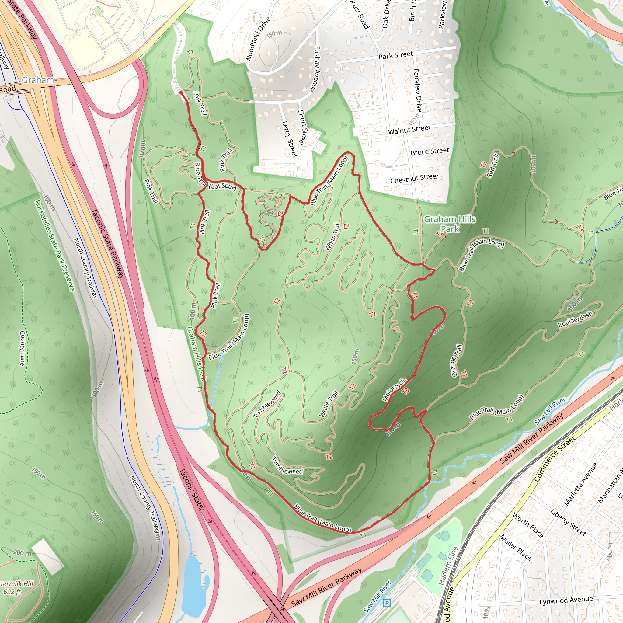Blue Trail - Main Loop mobile static map