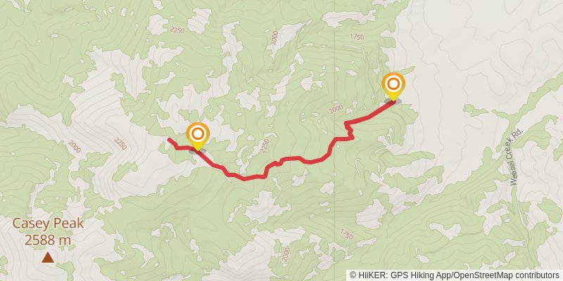 Pole Creek Trail stage 2 Map