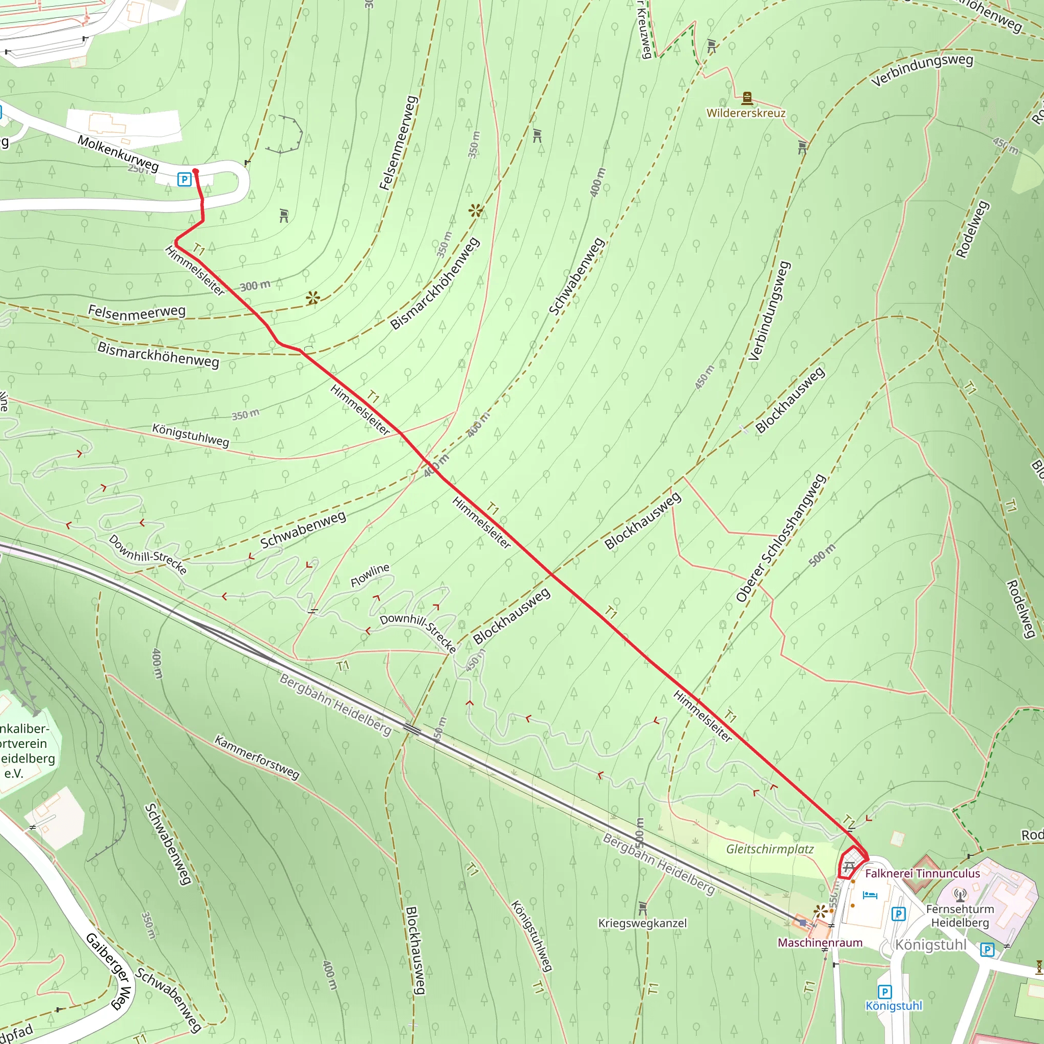 Königstuhl via Neckarsteig mobile static map