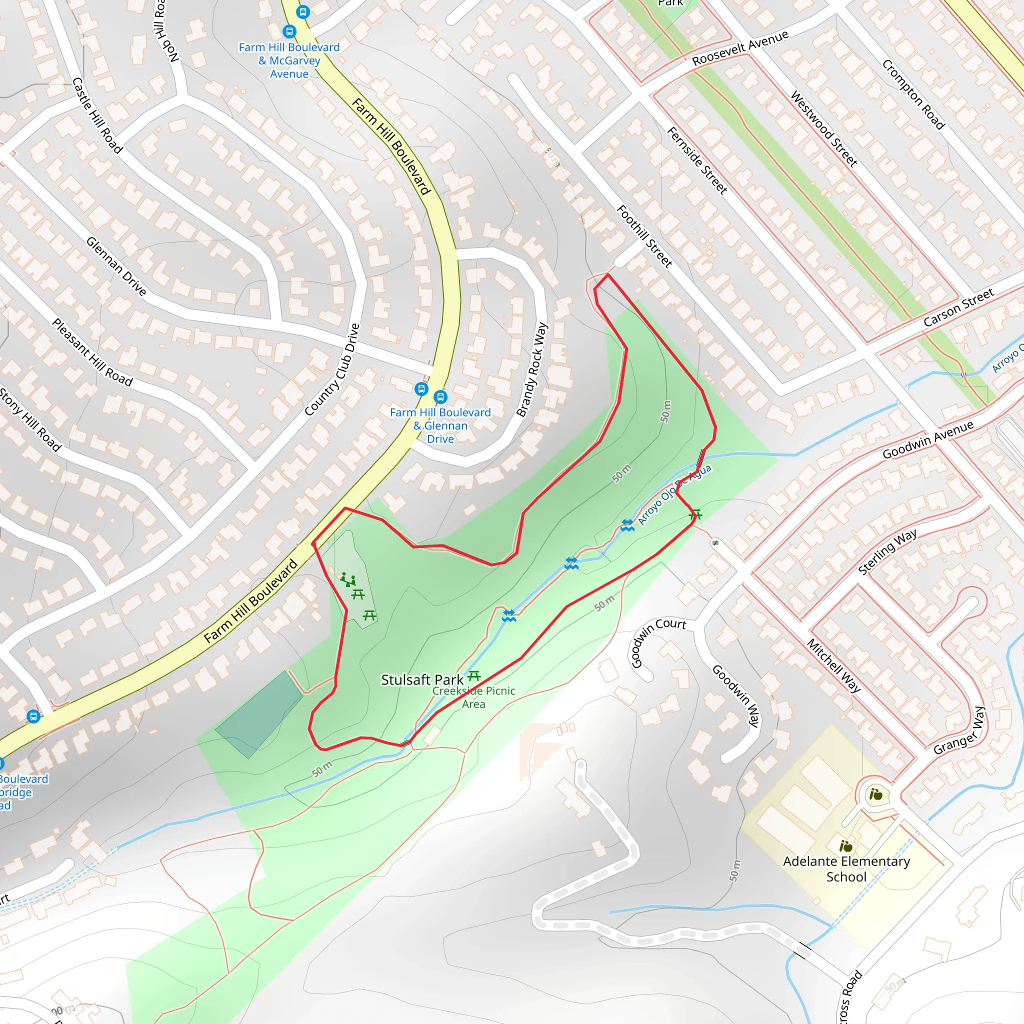 Stulsaft Park Loop mobile static map