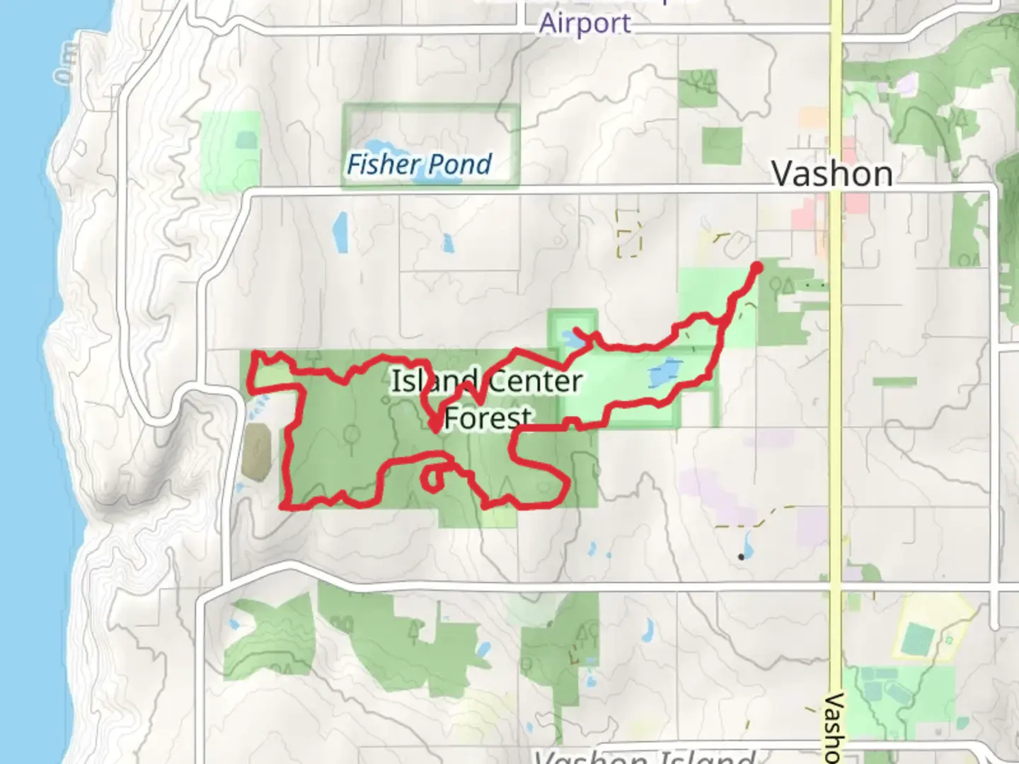 An image depicting the trail Gateway, Grinder, Borrow Pit and Mukai Pond Loop Trail and its surrounding area.