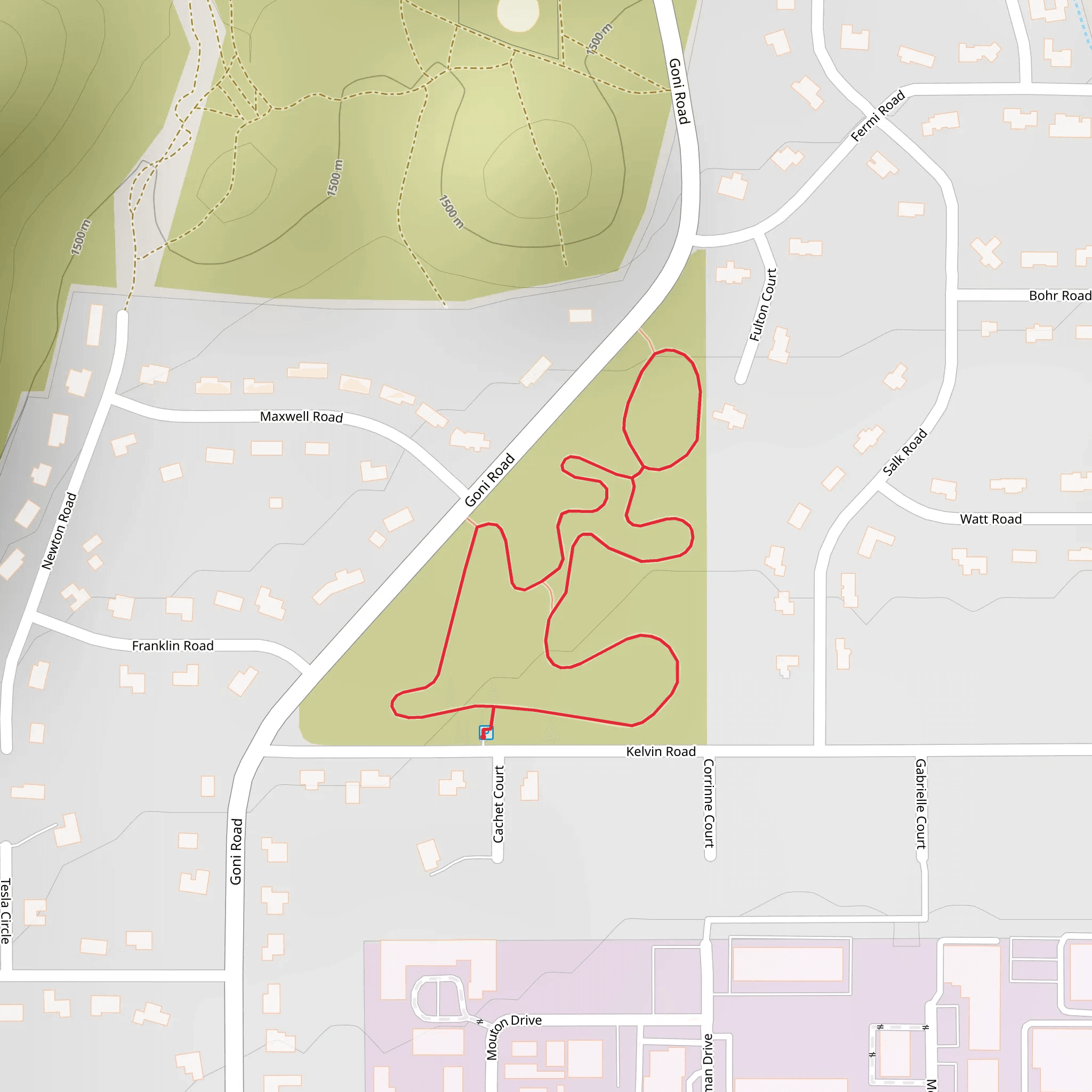 Kelvin Road Loop mobile static map