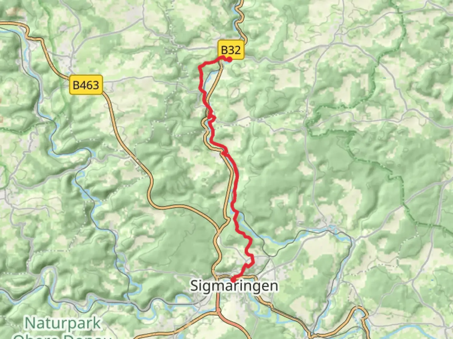 An image depicting the trail Sigmaringen to Veringenstadt Walk and its surrounding area.