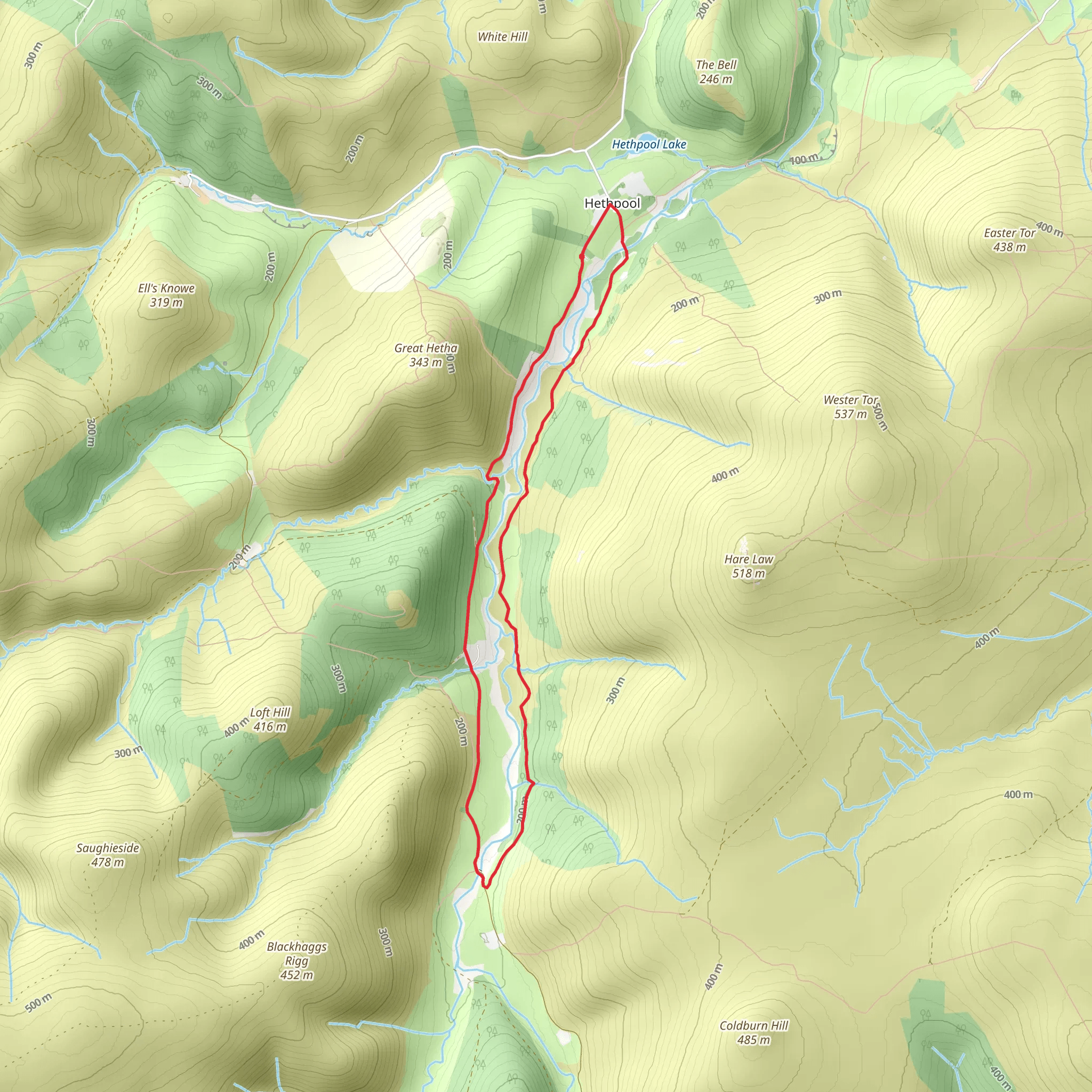 College Valley Walk mobile static map