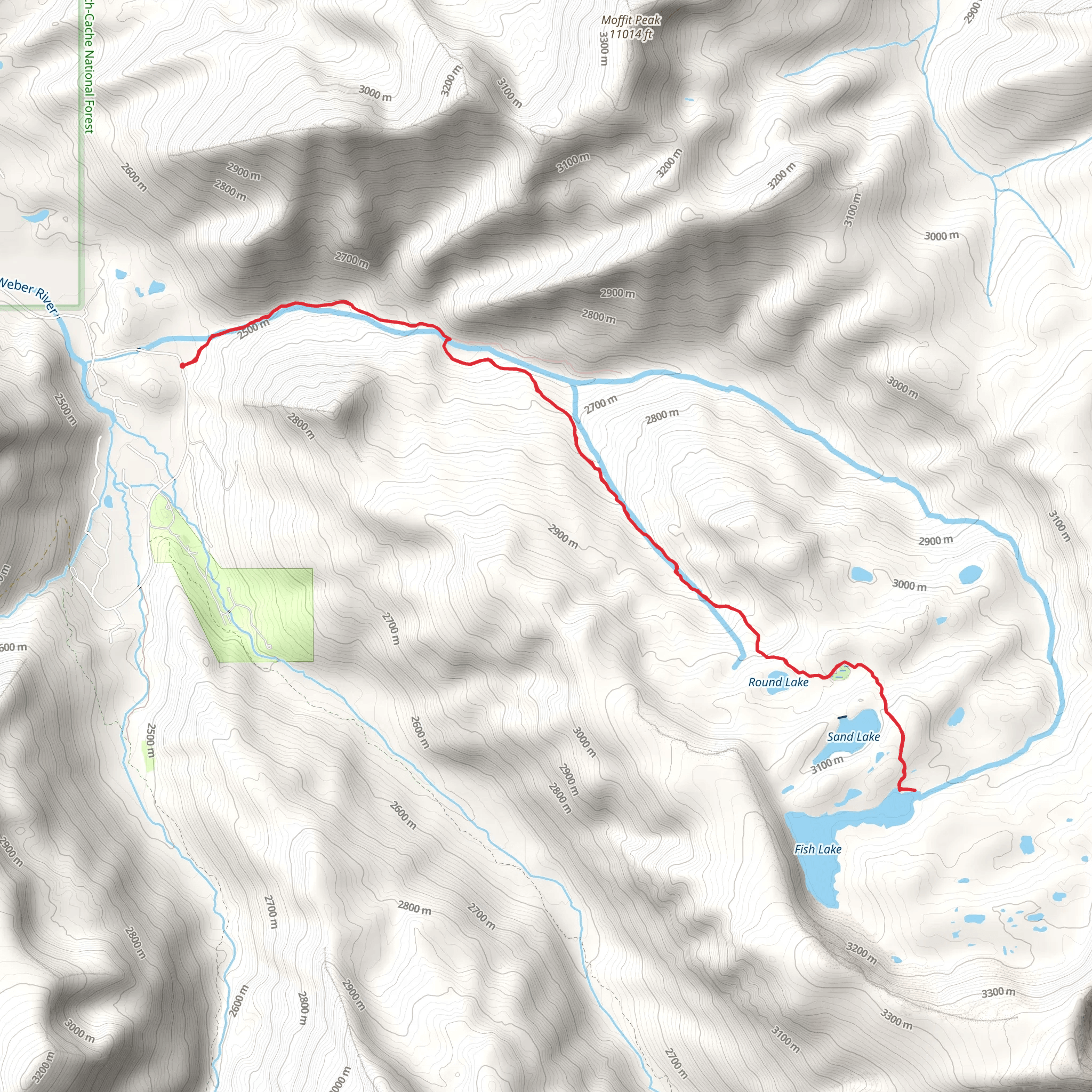 Fish Lake via Dry Fork Trail mobile static map