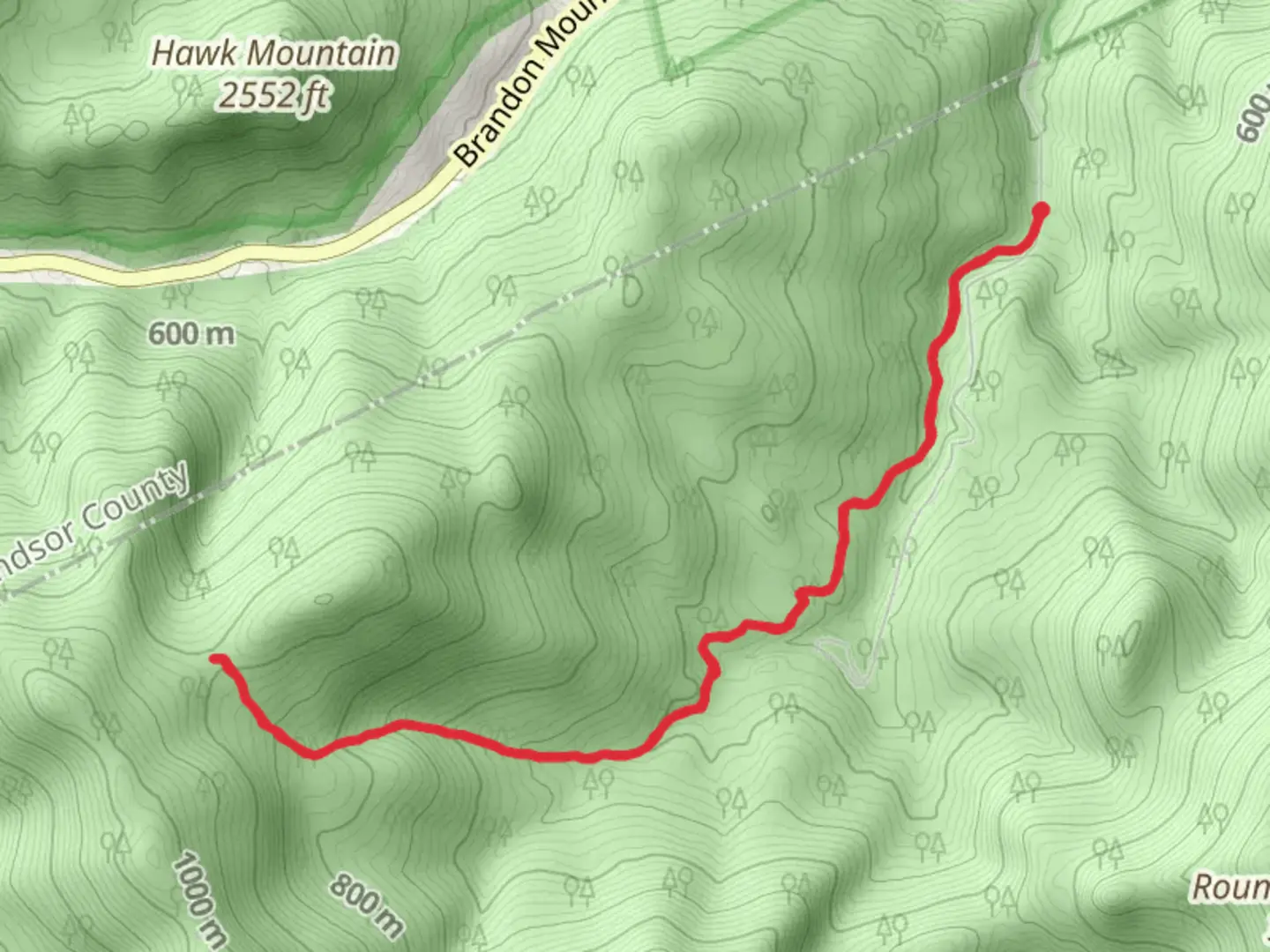 An image depicting the trail Chittenden Brook Trail and its surrounding area.