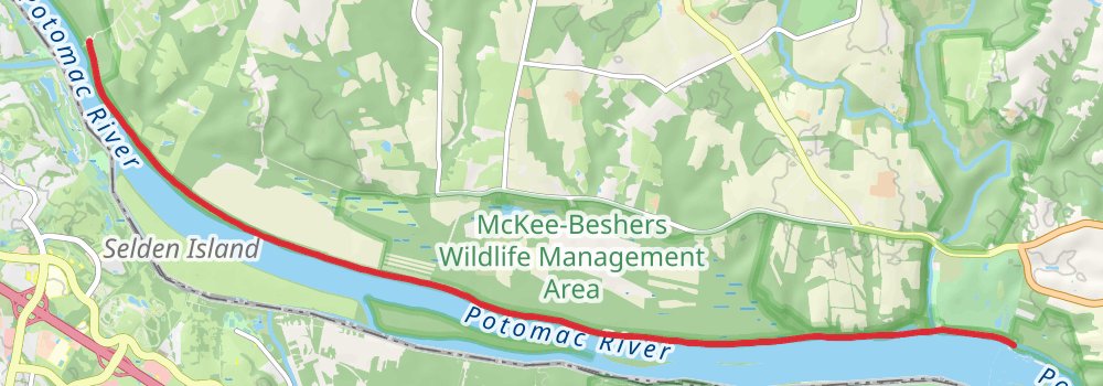 American Discovery Trail - Maryland and Washington DC stage 11 Map