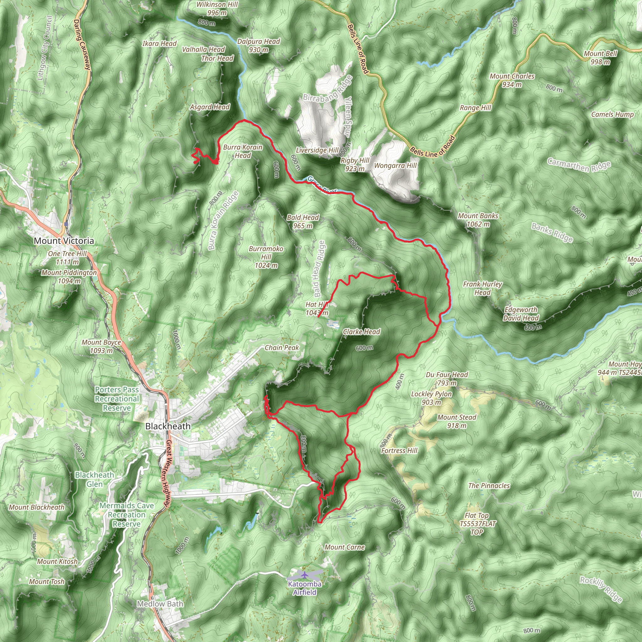 Blue Gum Forest Trail Loop mobile static map