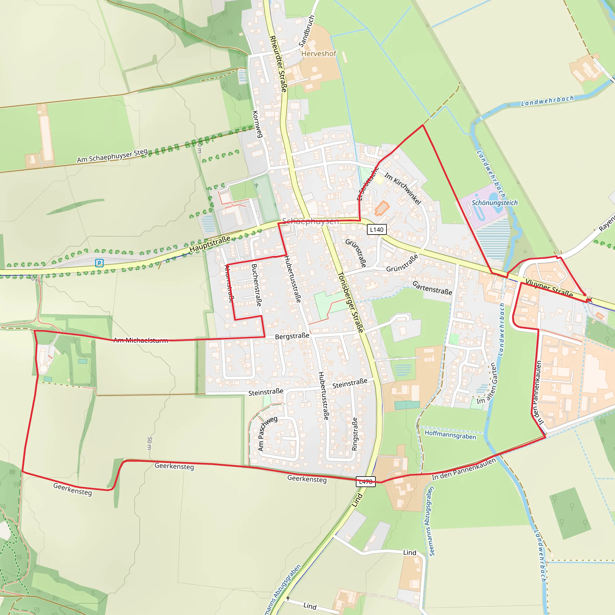 Regenrückhaltebecken via Schaphuysen Rundweg mobile static map