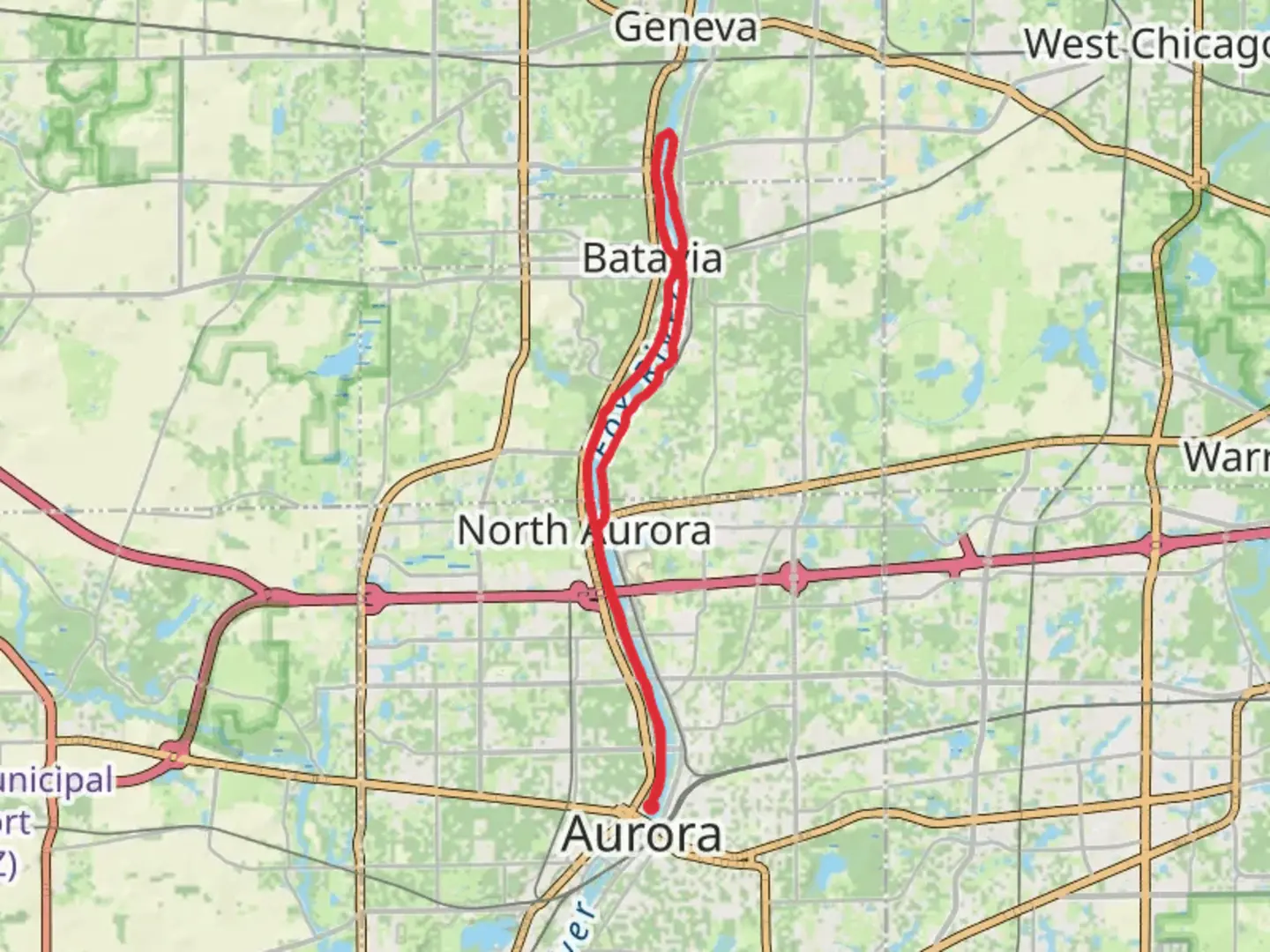 An image depicting the trail Fox River Trail and its surrounding area.