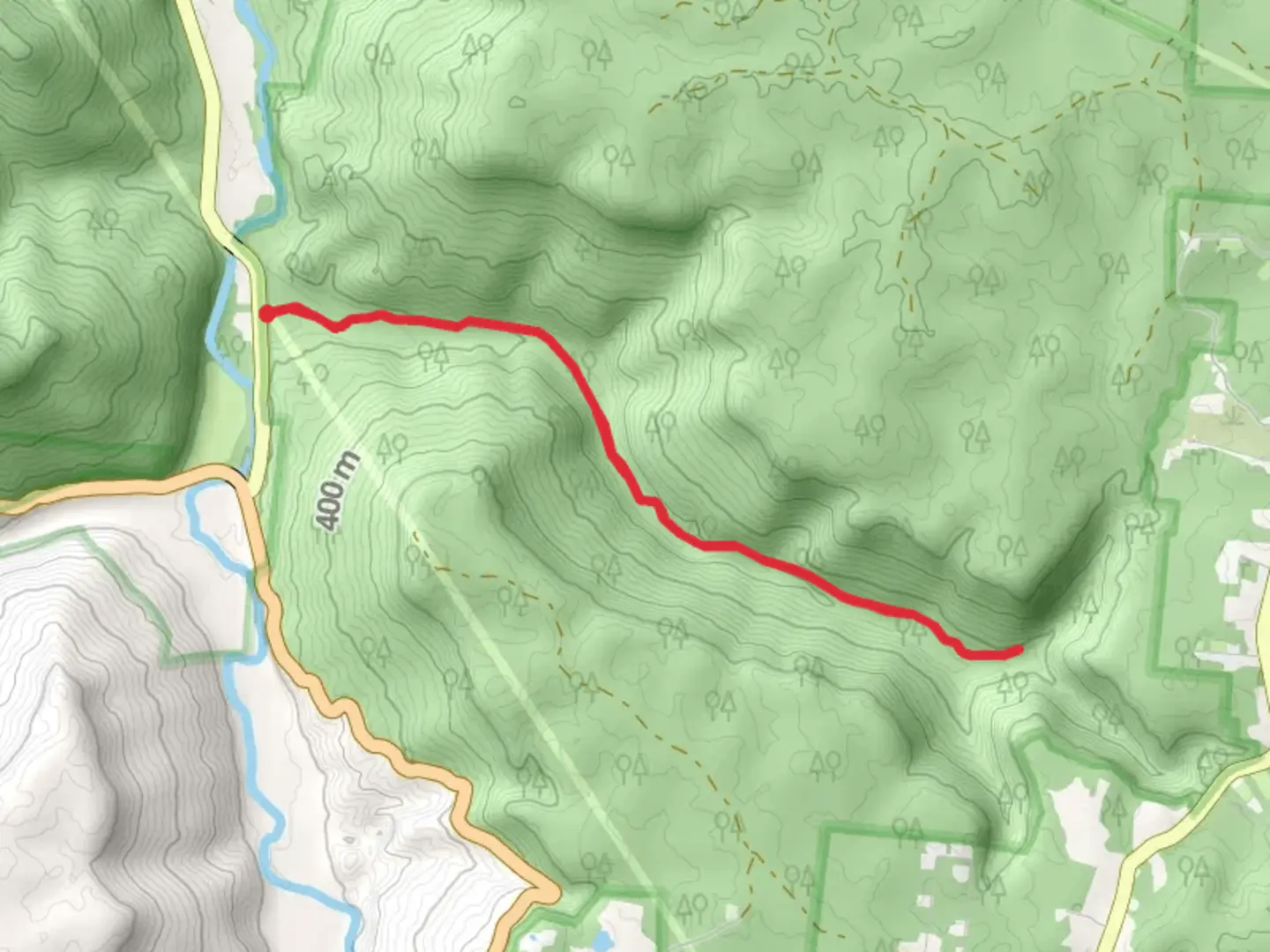 An image depicting the trail Hemlock falls and Camps Gulf Branch and its surrounding area.