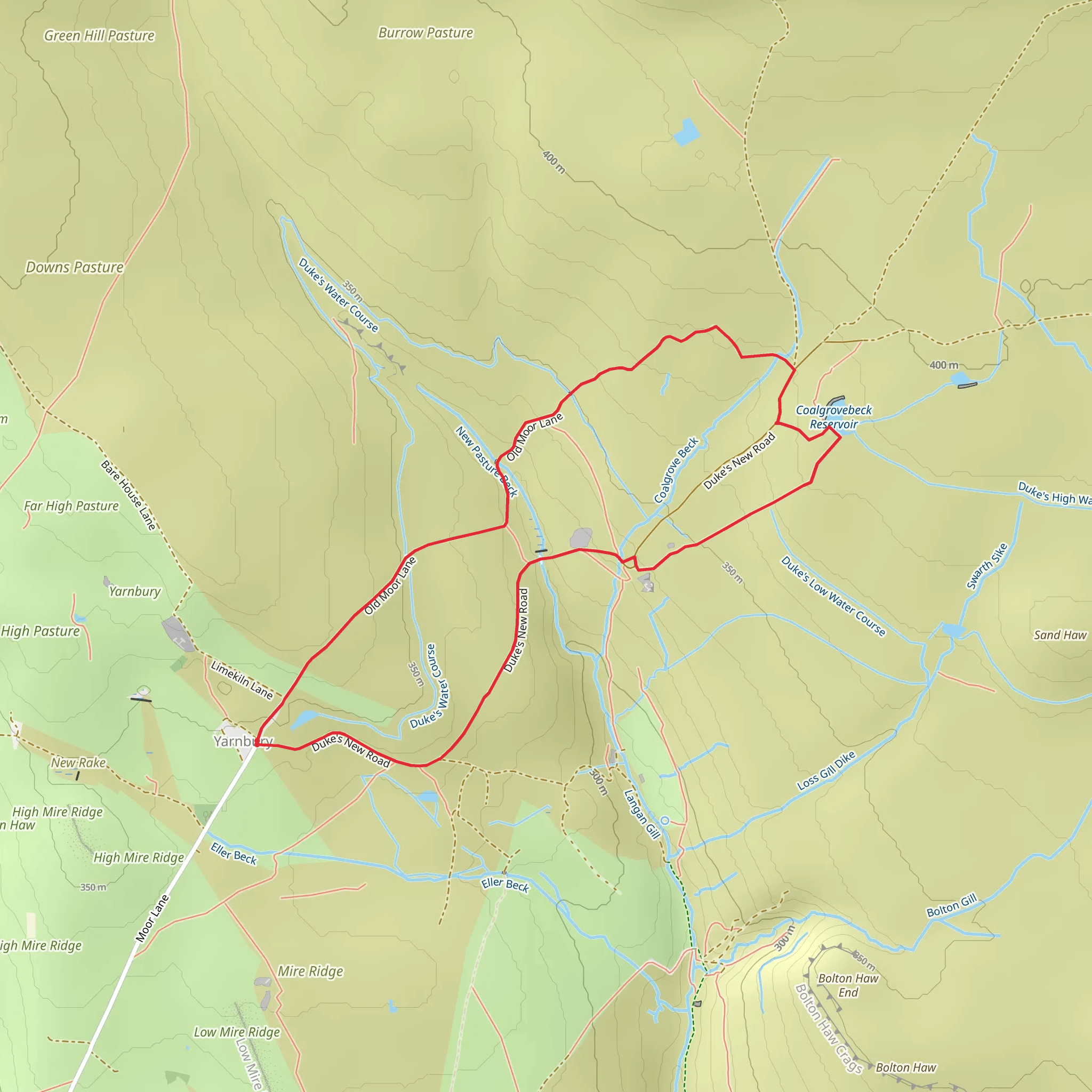 Grassington Lead Mining Trail mobile static map