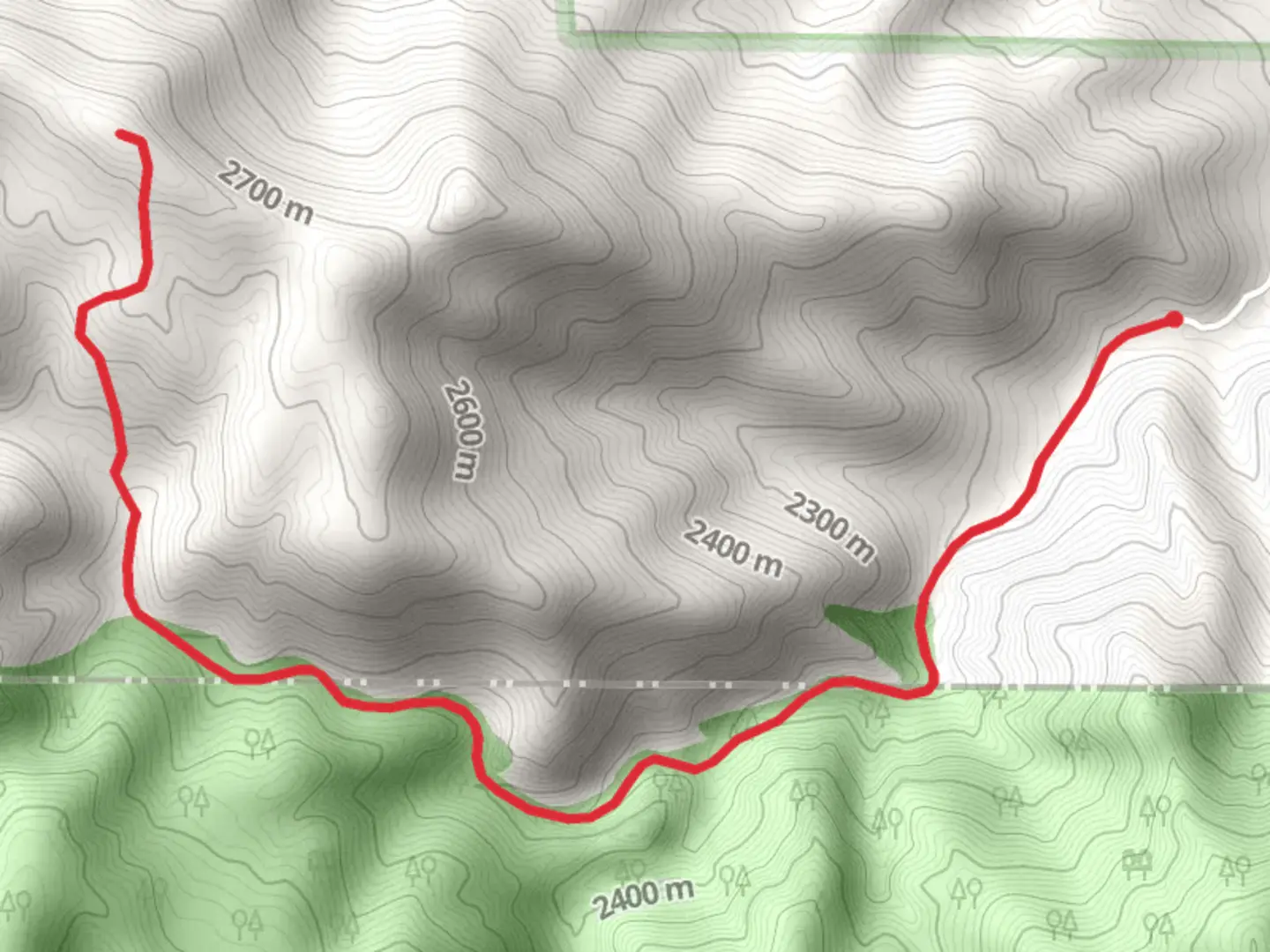 An image depicting the trail Newlin Creek Trail and its surrounding area.