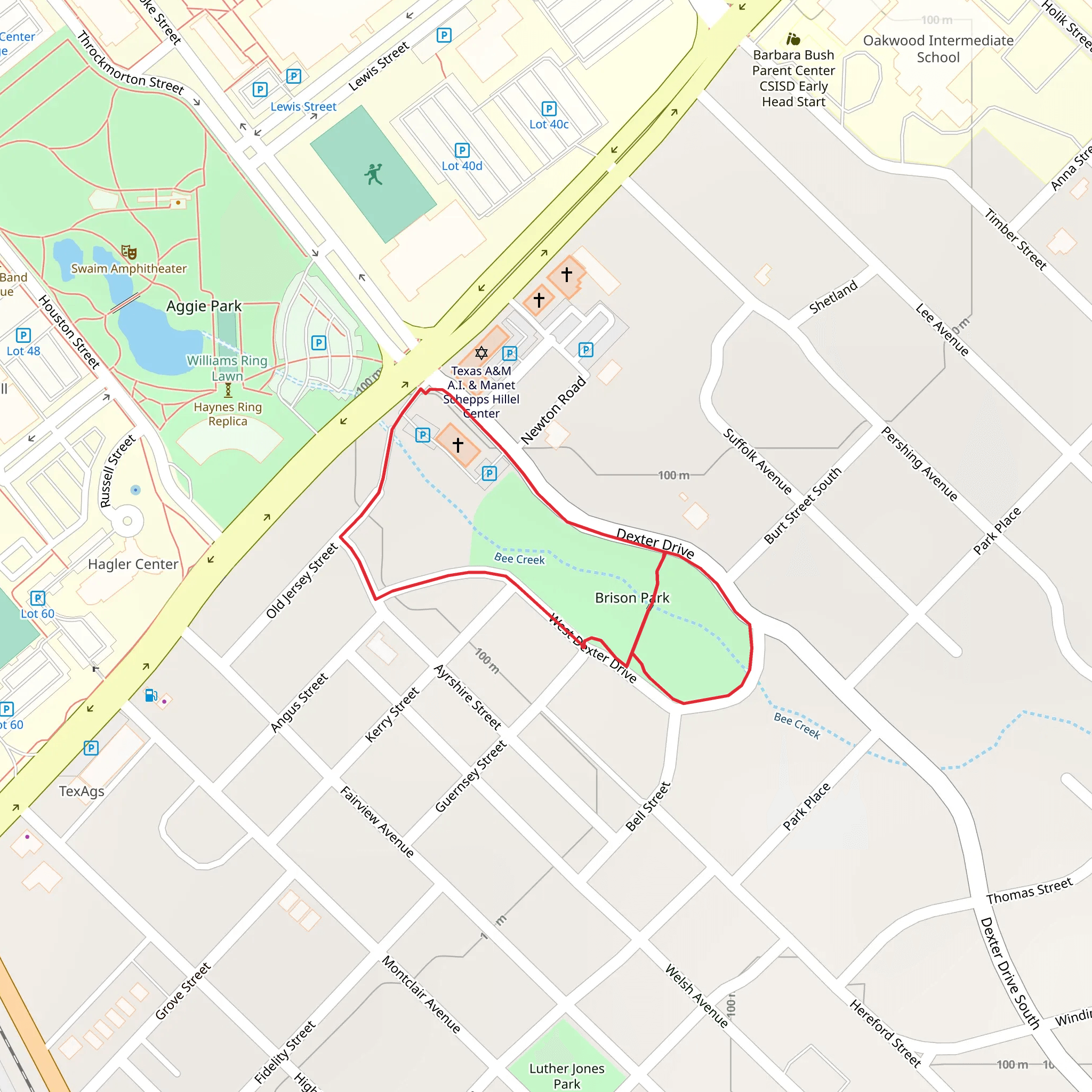 Brison Park Loop mobile static map
